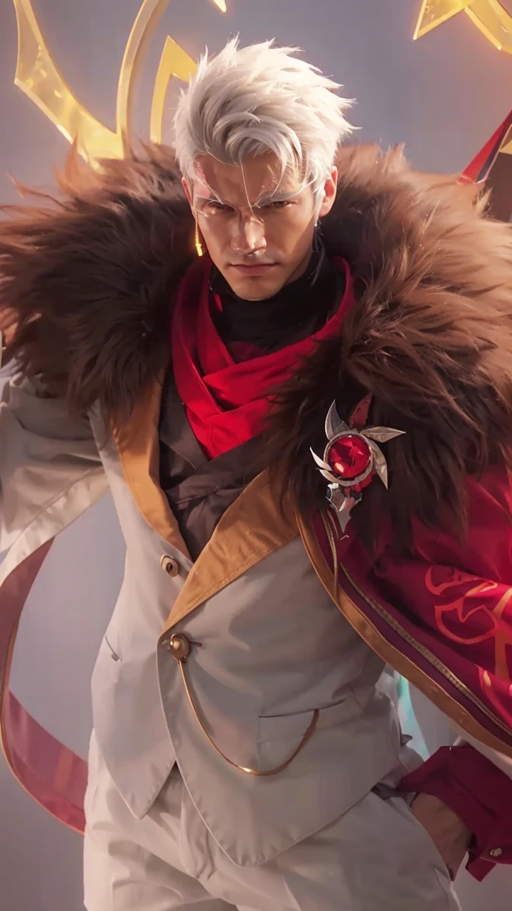 Realistic, cool man, anime style