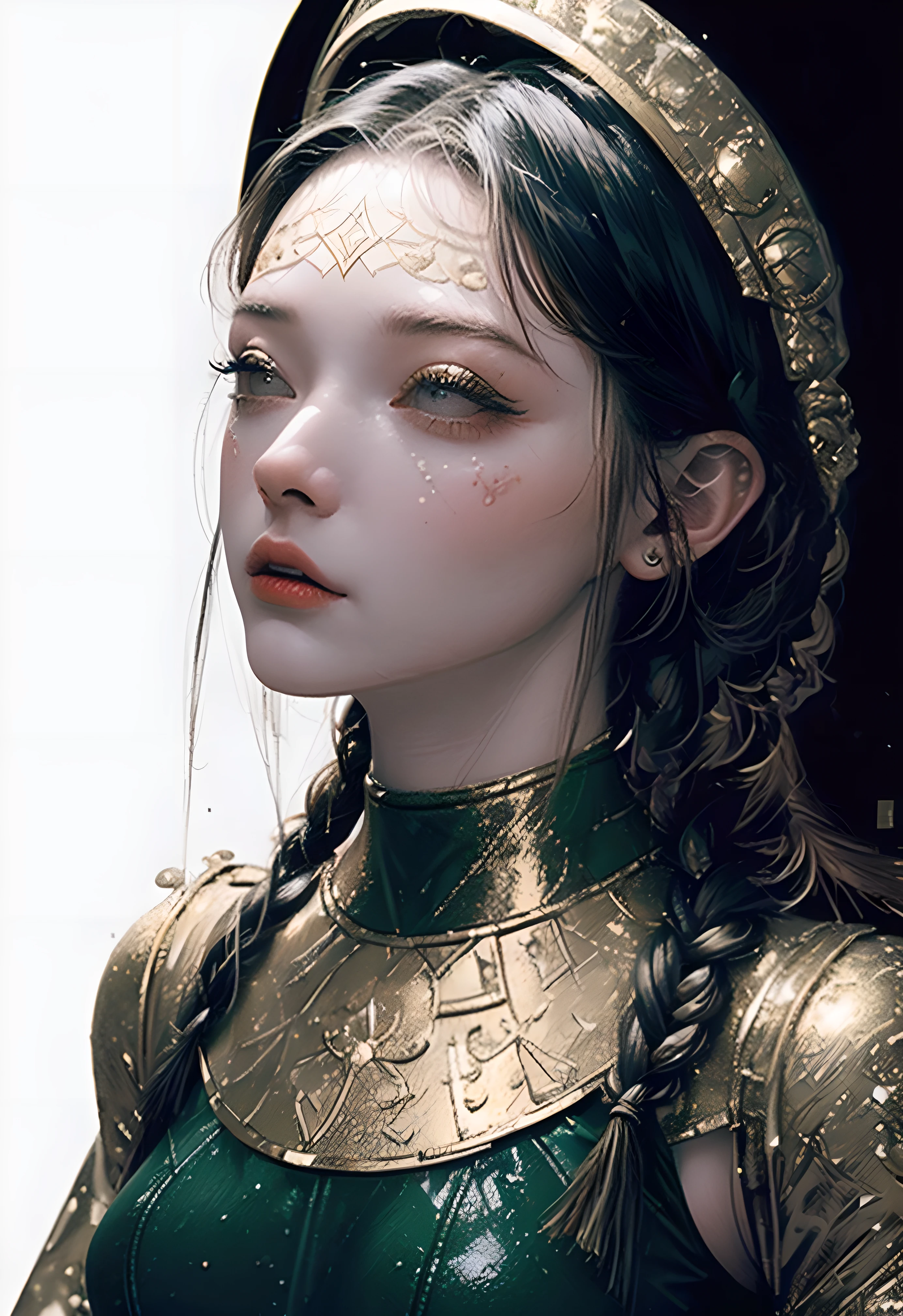 ((Crie uma garota + anos old.), (Comprimento total), (1 elfo), (1 garota), (sensual), (um, franja, cabelo tingido de vermelho) (White cybernetic armor), ( long black pantyhose with gloves),(vestindo roupa preta, segurando a espada, ross tran 8k, 8K 3D character rendering, estilo ross tran, Russel Dongjun Lu, estilo ross tran))_((verde:1.5, laranja:1.1, branco: 1.3, amarelo: 1.3))_ ((very sensual girl with dreadlocks, tatuagens, partes nuas do corpo), ((jaqueta no corpo nu, camiseta, Correia))_((bela figura, meia volta 16+ anos) ,(realista)), ((small peach breasts, figura graciosa, cintura estreita, quadris lisos), (Long double braids), (tight braids), (braided hair), (cabelo escuro), (Red lips), (sorriso ))_((pele brilhante:1.5, branco skin, pele clara:1.5)), ((sensual), (Bonitinho))_((amazing character designs, arte em estilo quiz, personagem de fantasia hiper detalhado, por Ross Tran!!!, Ross empata 1. 0, epic and exquisite character art)).((Fractais, luzes, folhas, fog, flores de cerejeira, Background of circles))_((Claro-escuro, contraste, quente-frio), (atmospheric render), (melhor qualidade), (Realismo virtual))_((pintura digital, estilo anime, ciberpunk), (melhor qualidade, 4K, high resolution, obra de arte: 1.2))((ultradetalhado), (realista, photorealista , fotorrealismo: 1.37))_((Formas suaves e claras, broad strokes, attention to the details))_((alta qualidade, 16K | Ultra HD | Full HD)).
