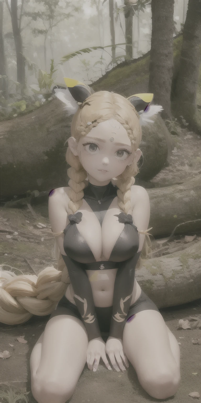 melhor qualidade, obra de arte,cabelo ruivo laranja, olhos dourados,Roupas brancas, olhando pra cima, tronco,mecha de cabelo,Pele clara,side braids