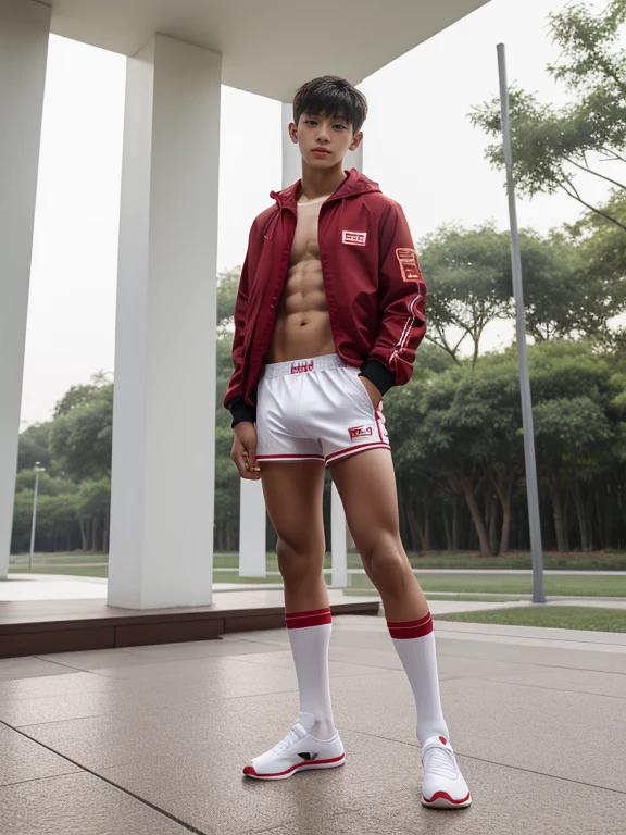  teenagers , very young , light-skin , wearing an dark red sexy underwear, tmasterpiece，k hd，the feet，Transparent sports vest，semi transparent，black long socks，The barefoot , red colour , handsome and cute , extreme cute boy , white skin , dark red underwear boxers shorts , extremely tall and cute boy ,oppa model , handsome model , full body , dark red boxers underwears short shorts , black socks , white light-skin , Chinese model , young boy , white skin , handsome and extremely cute , red boxers underwear shorts , long black socks , handsome model , at the park , jogging , model oppa , long legs , jogging , running , high knee black socks ,black  long socks , stand up , extremely tall , extremely high , red underwears , red sports underwear , long black socks , clean and white legs , Chinese model , extremely long legs , looking at the camera , clean and white thigh , heavy bulge , kid face , b , wearing red underwears boxers , light and white skin , Chinese model