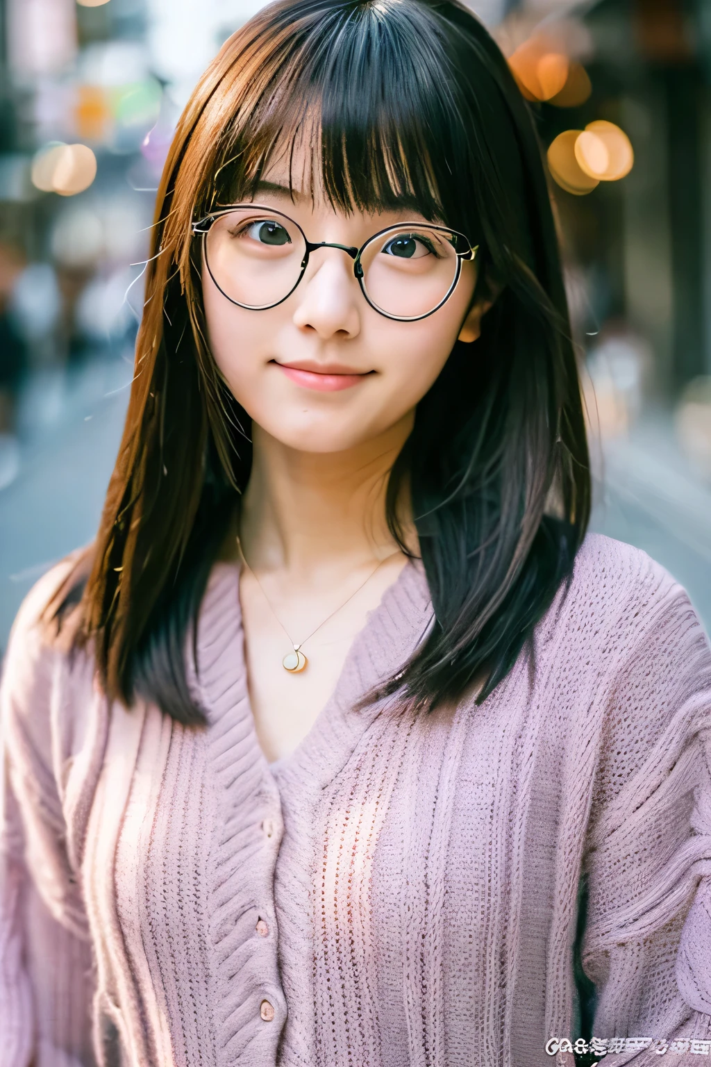 Japanese 20-year-old female Glasses long hair