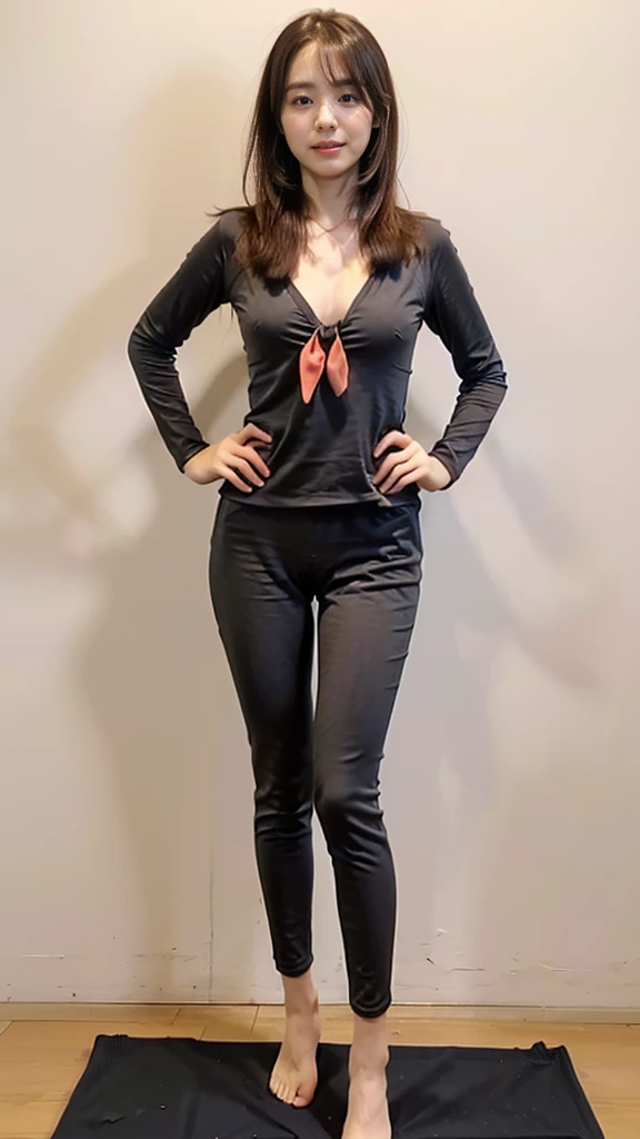 ((emma watson doing a sexy velma cosplay with glasses, orange sweater, no pants, tight outfit, skinfit dress, captivating and enticing, wearing orange sweater, prange sexy outfit, , brilliantly colored, orange color,(Natural Skin Texture, Hyper-Realism, Soft light, sharp)