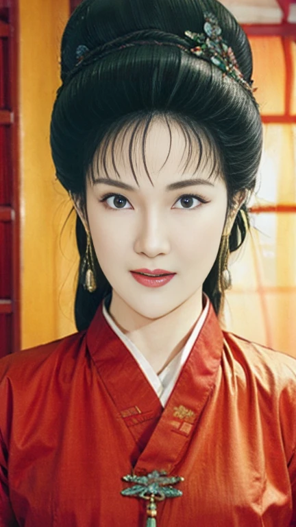 (best quality), (very aesthetic), (ultra-detailed), (best illustration),NSFW,a mature female,Perfect Face,Suikoden,Mrs. Lin,(full_body),big breast,red cheek,Sweating,skinny, chinese traditional clothes,chinese traditional style bed,