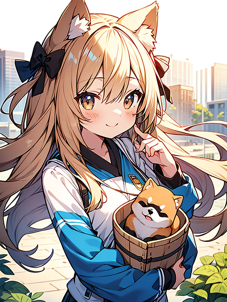 shiba ears girl, girl,skip,happy,