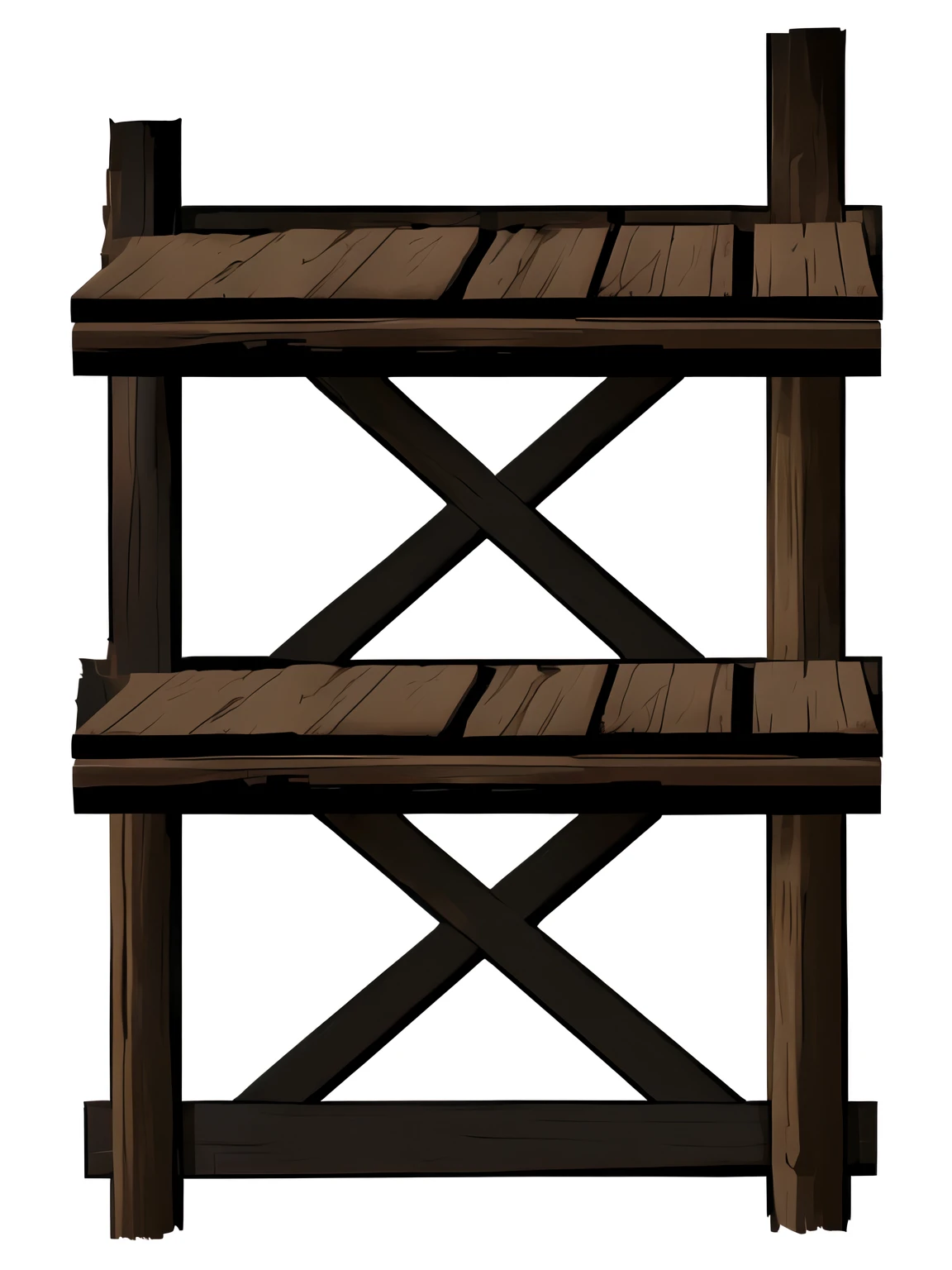 there is a wooden shelf with two shelves, ativo do jogo, 2d ativo do jogo, fundo de jogo para celular, seperated ativo do jogo, mobile ativo do jogo, random background scene, fundo da masmorra, escada, arte de fundo, fundo do jogo 2d, sem textura, barra de fundo, suportes de madeira, textura do jogo, plataformas de madeira, fortaleza de madeira da parede, item de jogo de RPG
