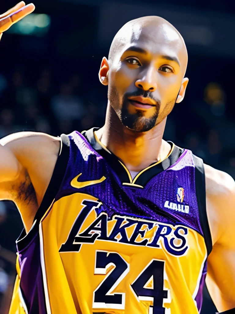 best quality,masterpiece,4K,Kobe,Lakers jersey number 24,black Mamba,Mamba Lives Forever