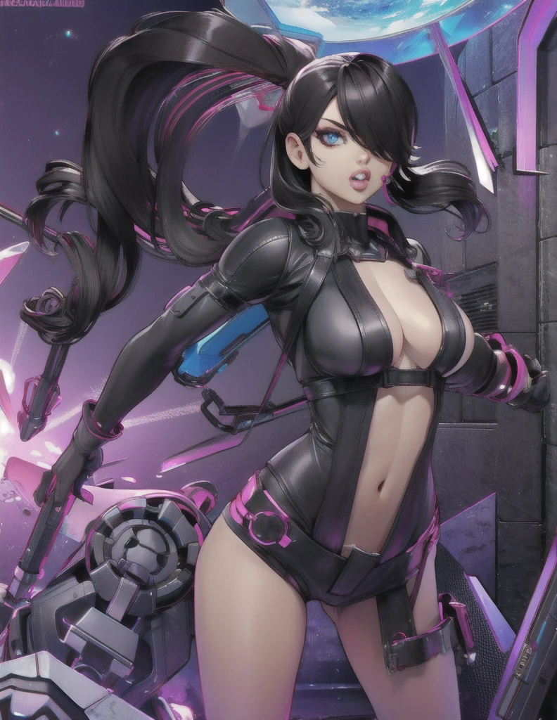 Super sexy young futuristic heroines armed to the teeth