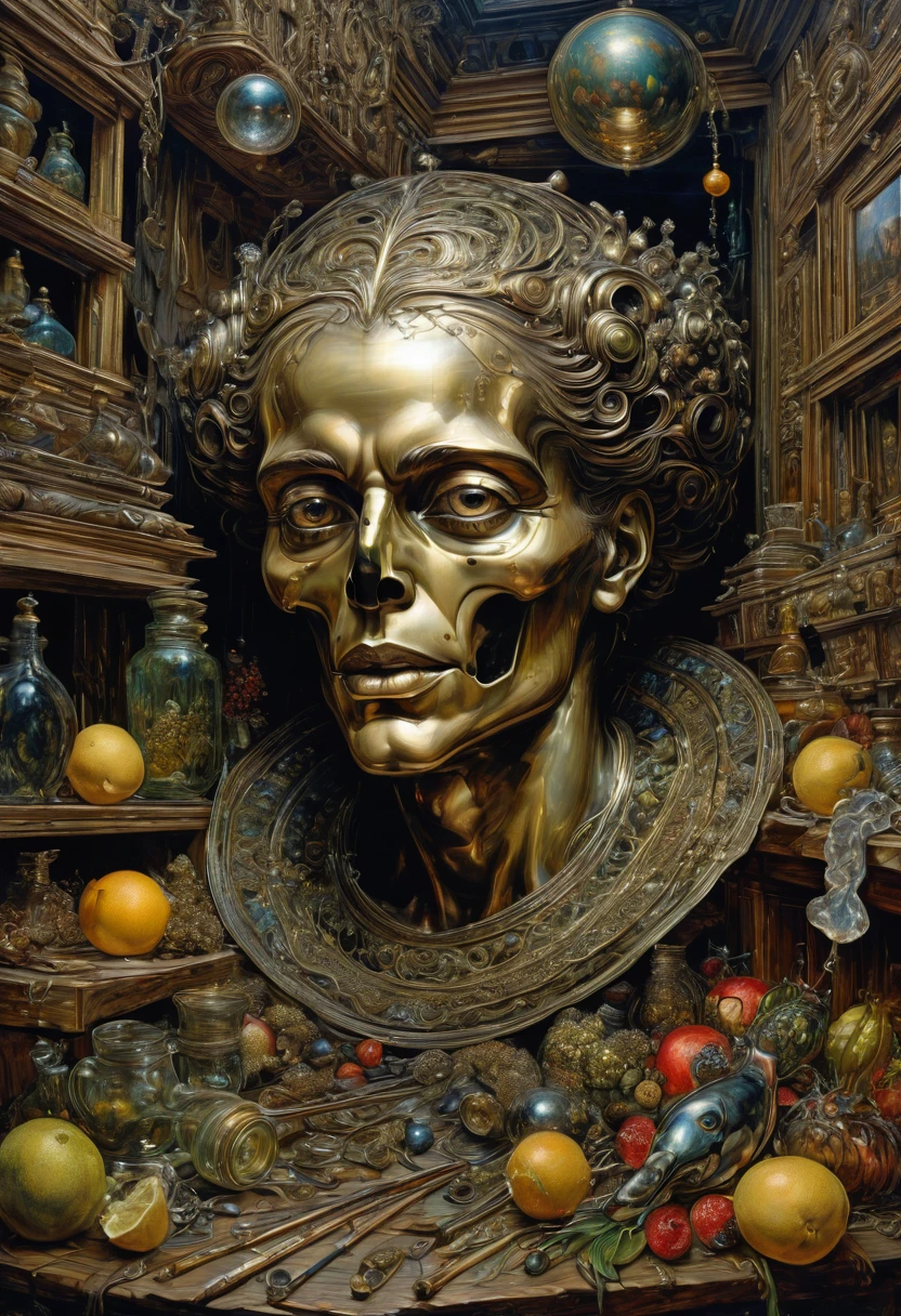 by Ivan Albright, best quality, masterpiece, very aesthetic, perfect composition, intricate details, ultra-detailed