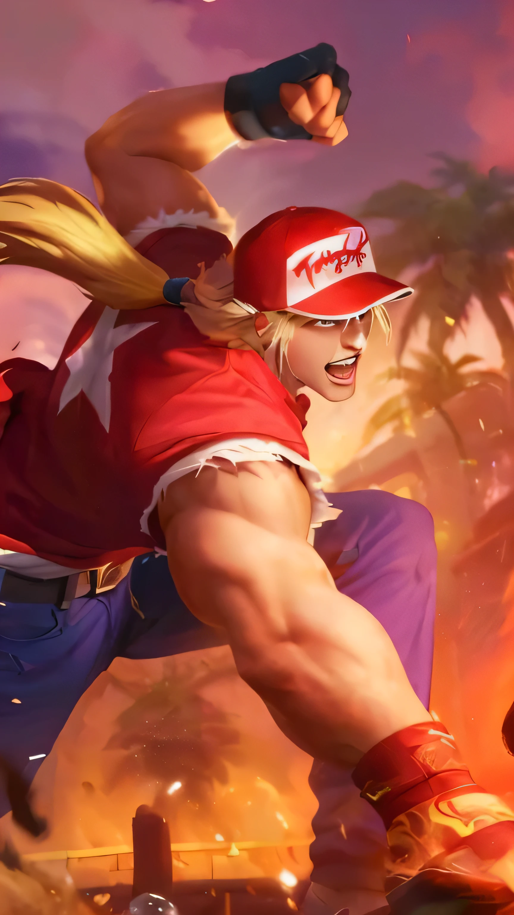 arafed image of a man in a baseball cap and red shirt, splash art, communist draven, sun wukong, wukong, official splash art, bian lian, inspired by Pu Hua, iconic character splash art, character from king of fighters, king of fighters style, thertrevkaiser, kda, inspired by Huang Shen, avatar image