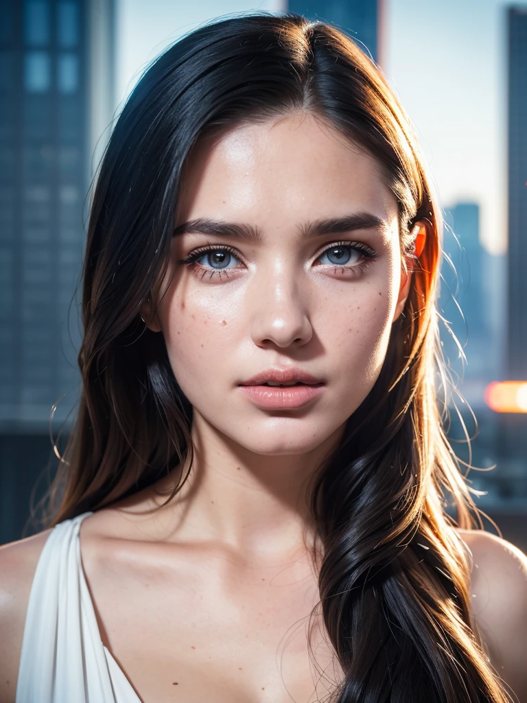 (1girl:1.3), Solo, (((Very detailed face)))), ((Very detailed eyes and face)))), Beautiful detail eyes, Body parts__, Official art, Unified 8k wallpaper, Super detailed, beautiful and beautiful, beautiful, masterpiece, best quality, original, masterpiece, super fine photo, best quality, super high resolution, realistic realism, sunlight, full body portrait, amazing beauty, dynamic pose, delicate face, vibrant eyes, (from the front), She wears Spider-Man suit, red and black color scheme, spider, very detailed city roof background, rooftop, overlooking the city, detailed face, detailed complex busy background, messy, gorgeous, milky white, highly detailed skin, realistic skin details, visible pores, clear focus, volumetric fog, 8k uhd, DSLR, high quality, film grain, fair skin, photo realism, lomography, futuristic dystopian megalopolis, translucent