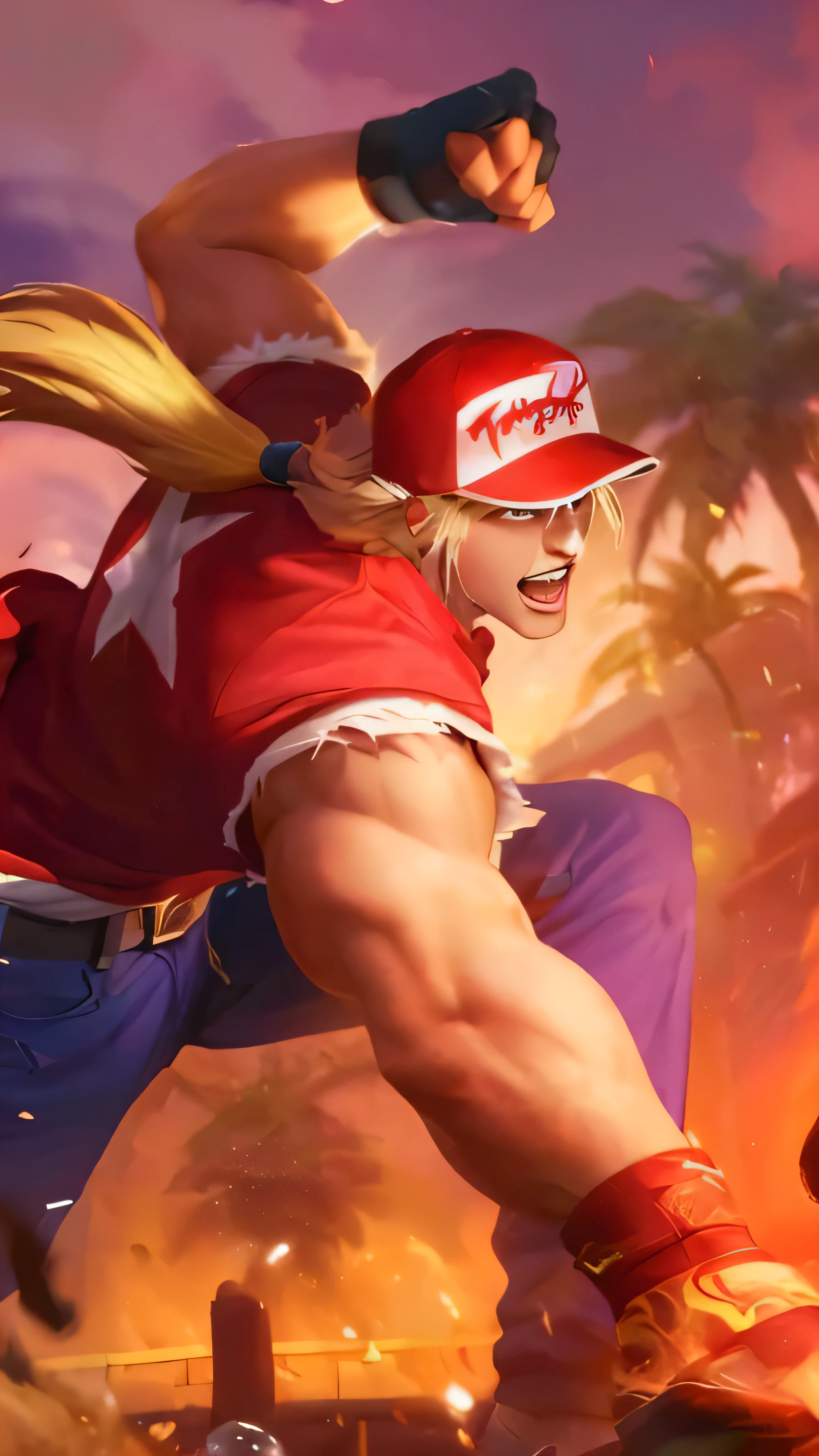 arafed image of a man in a baseball cap and red shirt, splash art, communist draven, sun wukong, wukong, official splash art, bian lian, inspired by Pu Hua, iconic character splash art, character from king of fighters, king of fighters style, thertrevkaiser, kda, inspired by Huang Shen, avatar image