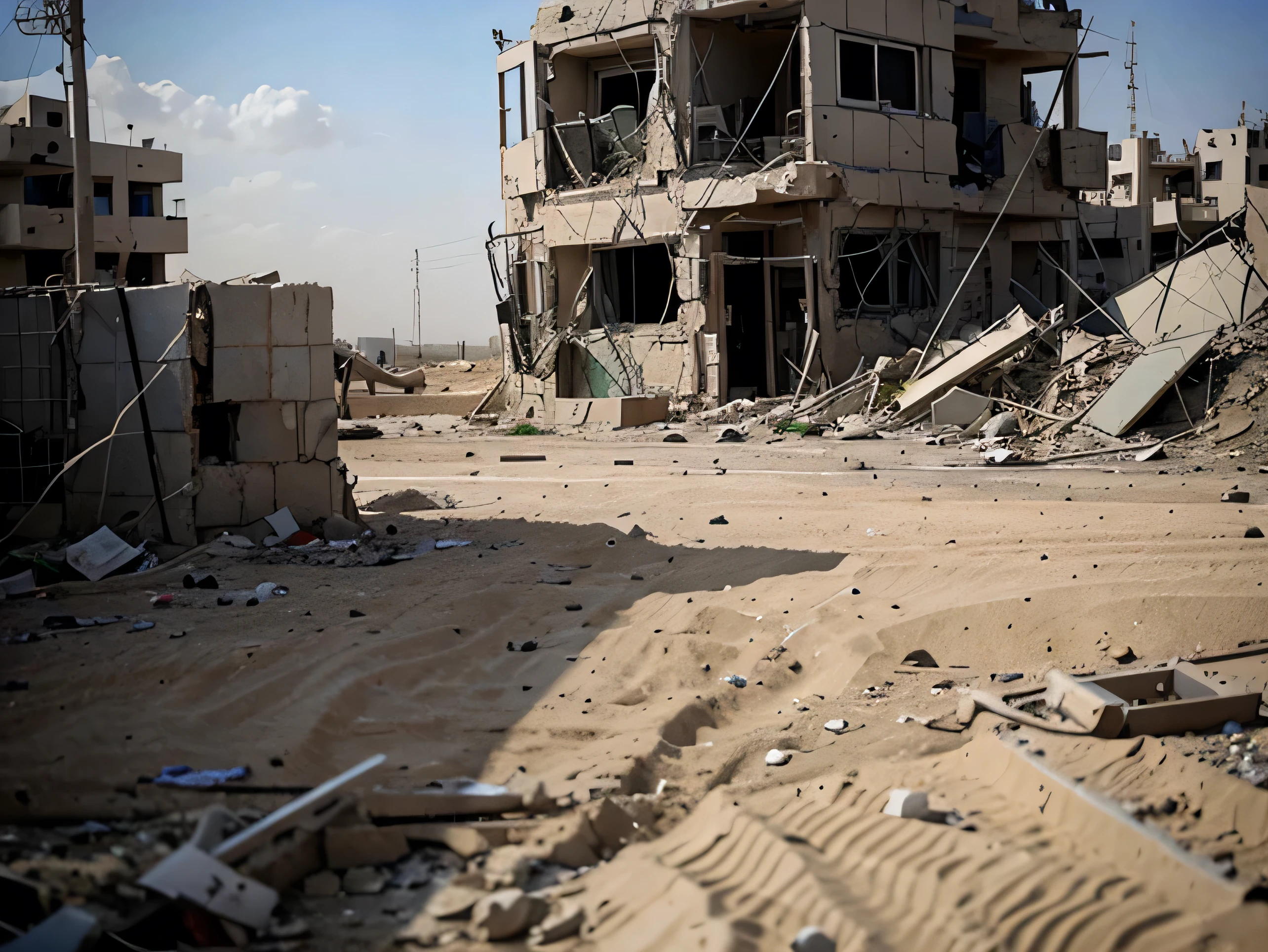 gaza warzone, low angle shot