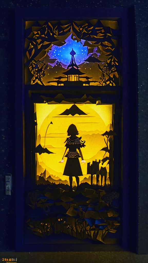 (Paper Cutting:1.3), night light, (style of William Zorach:1.3)
(masterpiece, best quality:1.5), 
Orgrimmar, Foggy conditions, \Hitagi Senjougahara(Monogatari)