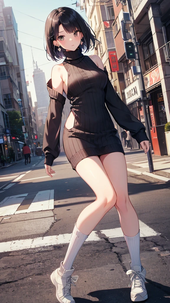 [wreck_This_Ralph_movie], ((masterpiece)), ((high quality)), ((HD)), ((beautiful portrait)), ((foreground)), ((whole body)), ((legs are visible, Visible legs, very detailed legs, barefoot, Platform high heels)), ((красивый background)), {Ванеллопа background Швитц, black hair, red elastic band for hair, short tail, (candy in hair:1.2), (cute half-closed brown eyes), adult woman, nice legs, curvy hips, side boobs, smug grin, White teeth}, {(sea green sweatshirt), (brown skirt with faffs), (sea green striped tights)}, {(I&#39;m standing on the race track), (hands in pockets), (I look at the viewer)}, [background: (hippodrome), (confetti), (blue sky), (Bright sun), (Sun rays)]