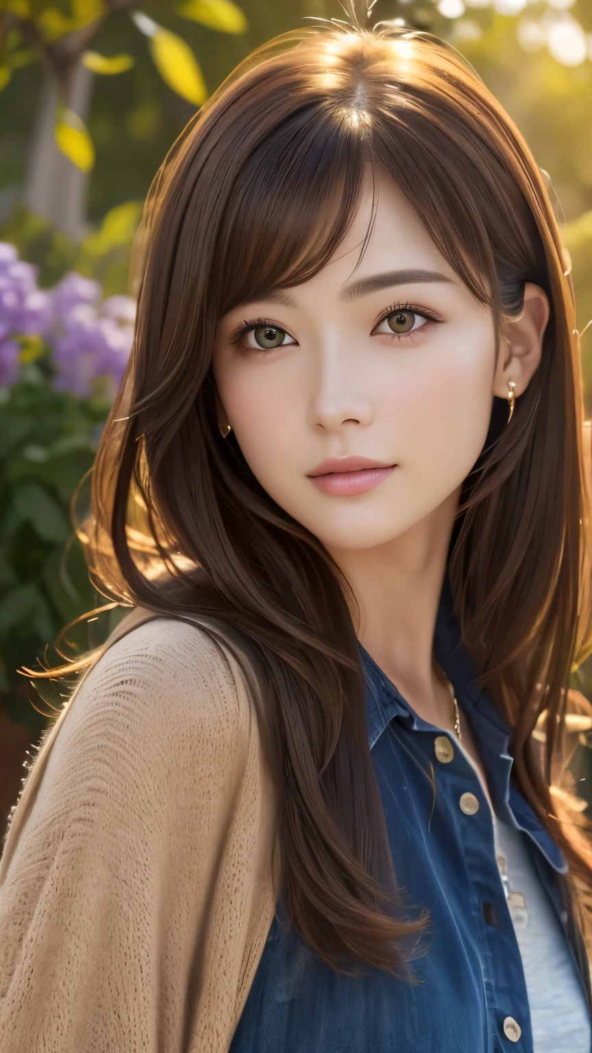 (Representative works:1.3)、(8k、Realistic、RAW Photos、Best image quality:1.4)、(30 year old mature woman)、Small face、Beautiful Face、(Realistic Face)、No makeup、Natural Makeup、light makeup、 (Dark brown hair)、Beautiful hairstyle、Realistic eyes、Beautiful details、 (Realisticな肌)、Beautiful Skin、 (Casual Fashion)、 Confused、 charm、超High resolution、Ultra-realistic、 High resolution、Golden Ratio