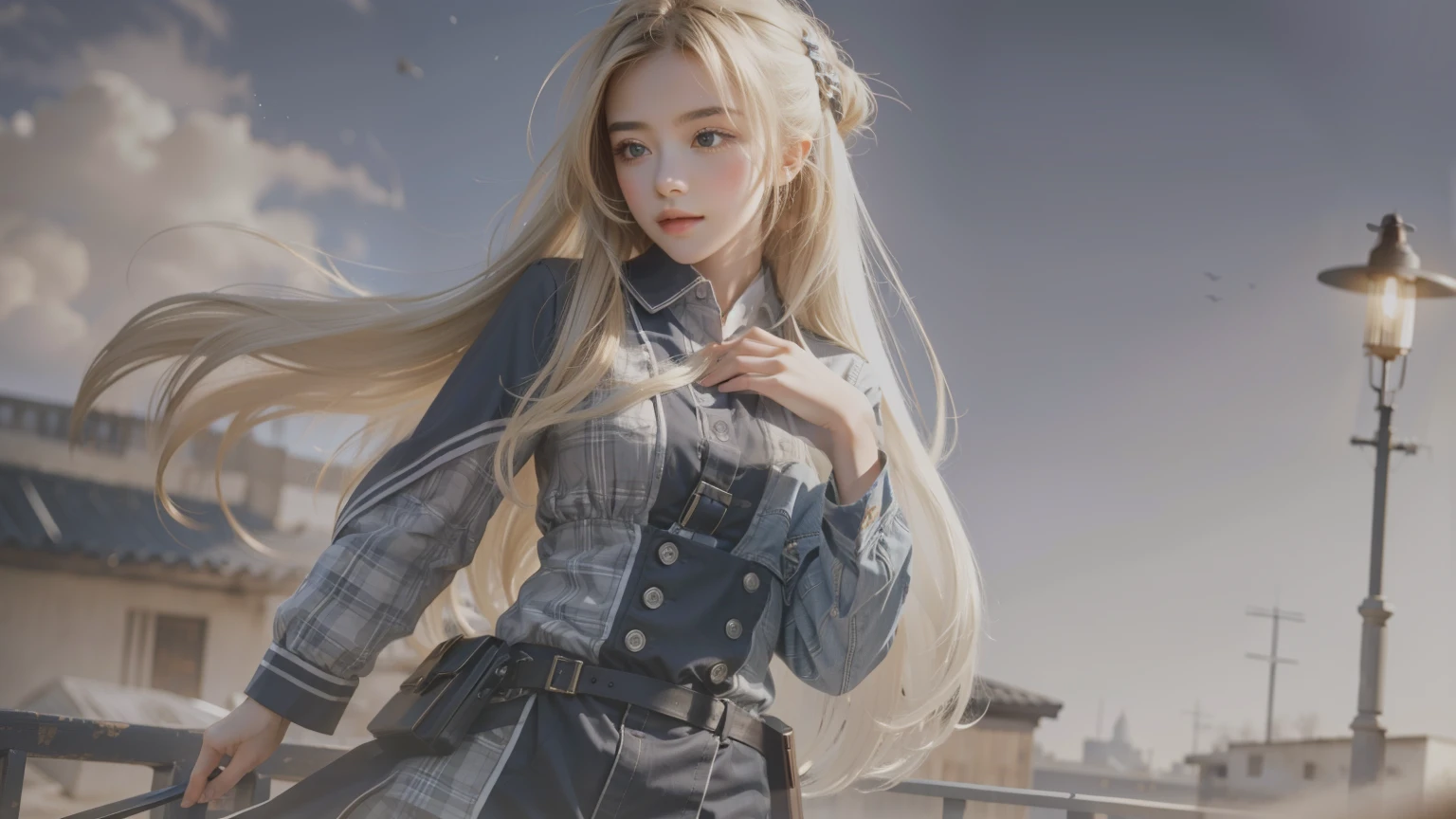 (best quality, masterpiece:1.1), (Practical:1.4), 1 Girl, Cowboy shooting,