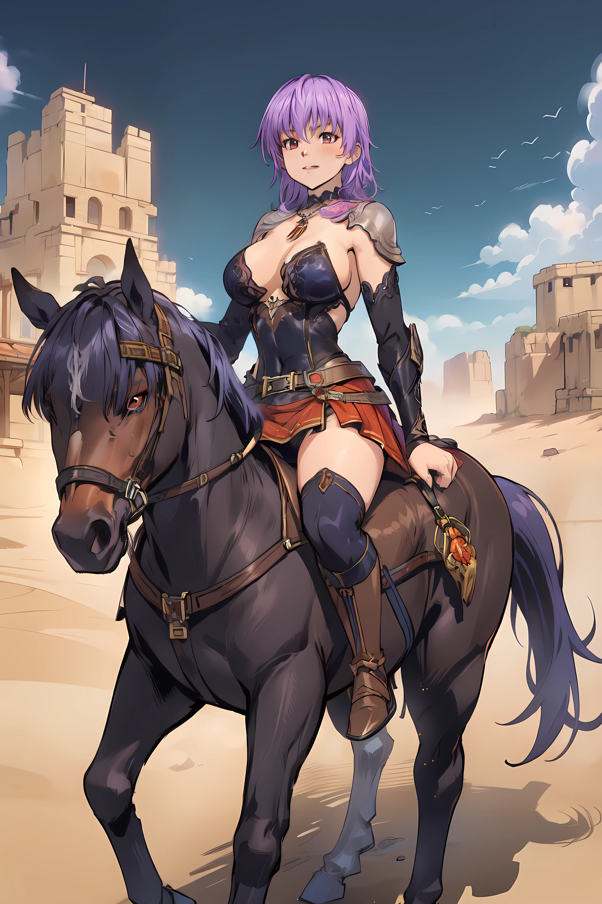 ((best quality)), ((anime masterpiece)), (high detailed), 8k, horse, brown