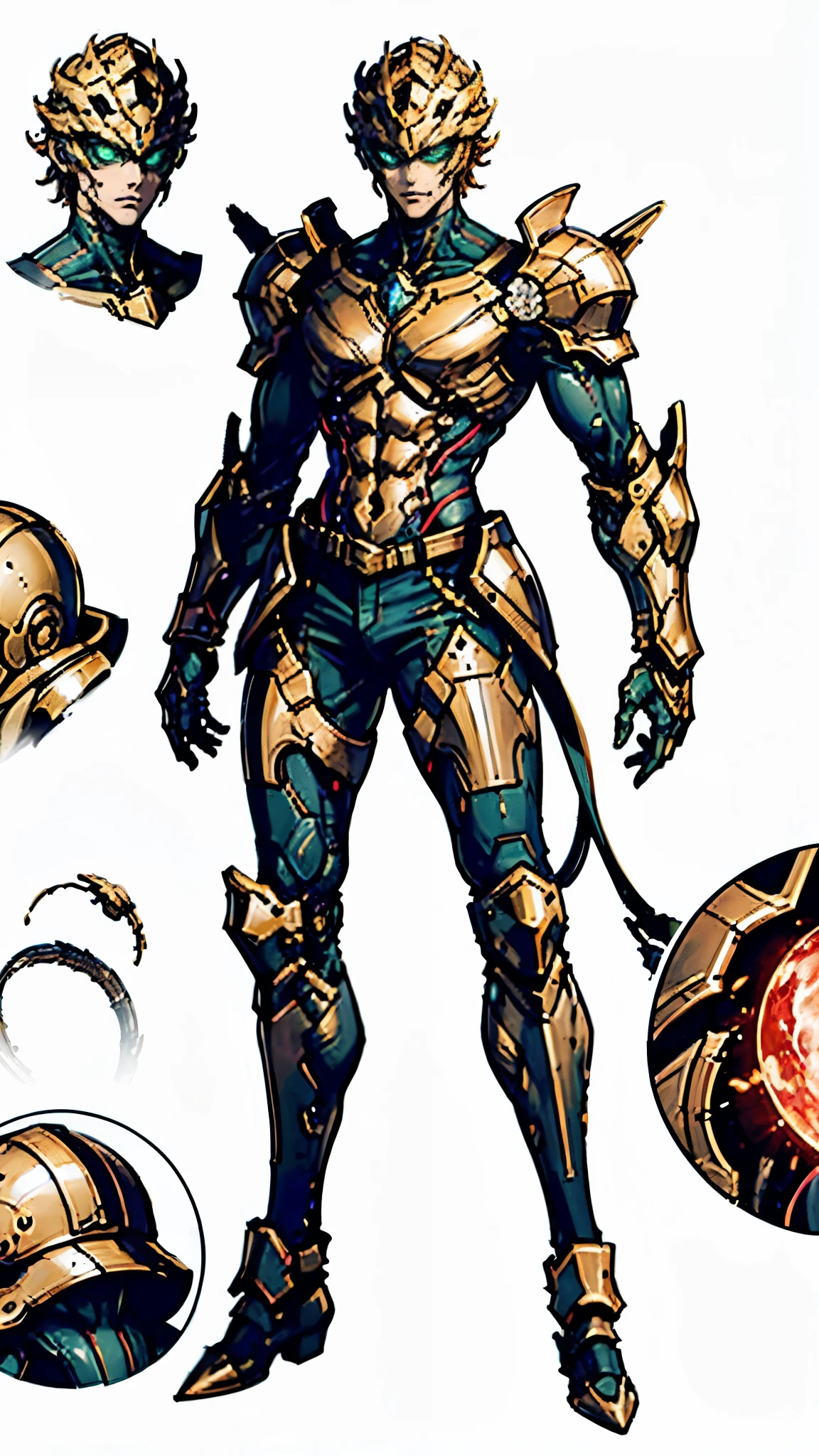 A man wearing a full-face helmet, a fantasy-style biotech armored combat suit, green eyes, (a composite layered chest armor), fully enclosed shoulder guards, matching arm and leg guards, the belt is adorned with dragon claw grasping orbs, (primarily black with red accents), the design balances heavy with agility, a high-tech bio-mecha armor, (lion concept Armor, stand on the top of a skyscraper in a futuristic sci-fi city), this character embodies a finely crafted fantasy-surreal style armored hero in anime style, exquisite and mature manga art style, (element, plasma, energy, the armor glows), ((male:1.5)), metallic, real texture material, dramatic, high definition, best quality, highres, ultra-detailed, ultra-fine painting, extremely delicate, professional, perfect body proportions, golden ratio, anatomically correct, symmetrical face, extremely detailed eyes and face, high quality eyes, creativity, RAW photo, UHD, 32k, Natural light, cinematic lighting, masterpiece-anatomy-perfect, masterpiece:1.5