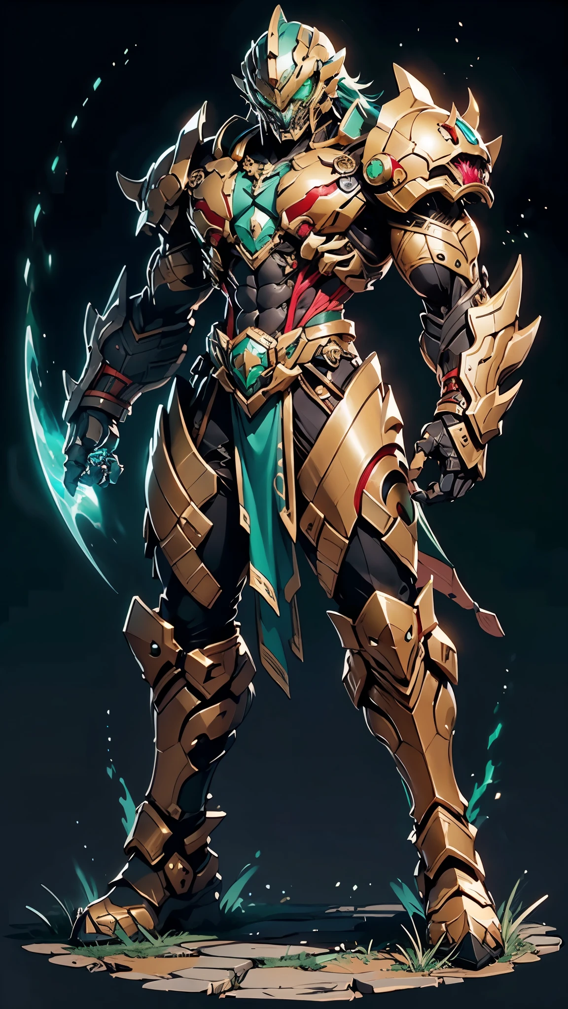 A man wearing a full-face helmet, a fantasy-style biotech armored combat suit, green eyes, (a composite layered chest armor), fully enclosed shoulder guards, matching arm and leg guards, the belt is adorned with dragon claw grasping orbs, (primarily black with red accents), the design balances heavy with agility, a high-tech bio-mecha armor, (lion concept Armor, stand on the top of a skyscraper in a futuristic sci-fi city), this character embodies a finely crafted fantasy-surreal style armored hero in anime style, exquisite and mature manga art style, (element, plasma, energy, the armor glows), ((male:1.5)), metallic, real texture material, dramatic, high definition, best quality, highres, ultra-detailed, ultra-fine painting, extremely delicate, professional, perfect body proportions, golden ratio, anatomically correct, symmetrical face, extremely detailed eyes and face, high quality eyes, creativity, RAW photo, UHD, 32k, Natural light, cinematic lighting, masterpiece-anatomy-perfect, masterpiece:1.5