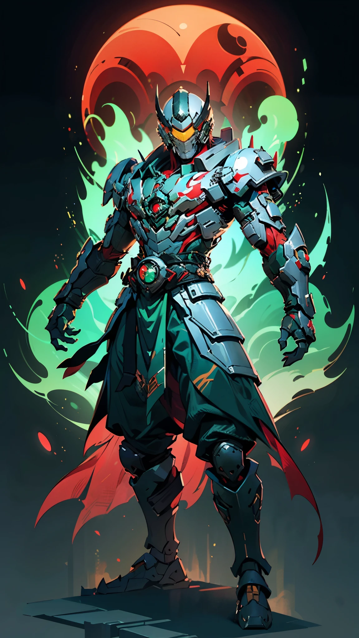 A man wearing a full-face helmet, a fantasy-style biotech armored combat suit, green eyes, (a composite layered chest armor), fully enclosed shoulder guards, matching arm and leg guards, the belt is adorned with dragon claw grasping orbs, (primarily black with red accents), the design balances heavy with agility, a high-tech bio-mecha armor, (lion concept Armor, stand on the top of a skyscraper in a futuristic sci-fi city), this character embodies a finely crafted fantasy-surreal style armored hero in anime style, exquisite and mature manga art style, (element, plasma, energy, the armor glows), ((male:1.5)), metallic, real texture material, dramatic, high definition, best quality, highres, ultra-detailed, ultra-fine painting, extremely delicate, professional, perfect body proportions, golden ratio, anatomically correct, symmetrical face, extremely detailed eyes and face, high quality eyes, creativity, RAW photo, UHD, 32k, Natural light, cinematic lighting, masterpiece-anatomy-perfect, masterpiece:1.5