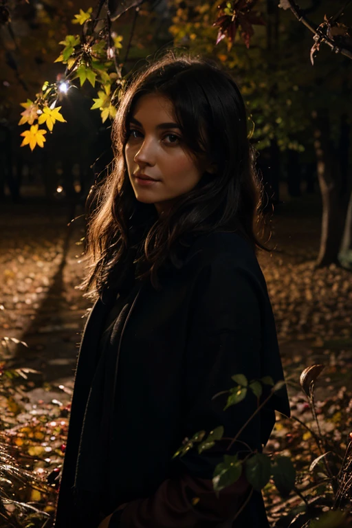 A magical autumn night, nature is shrouded in the mysticism of a feeling of anticipation
