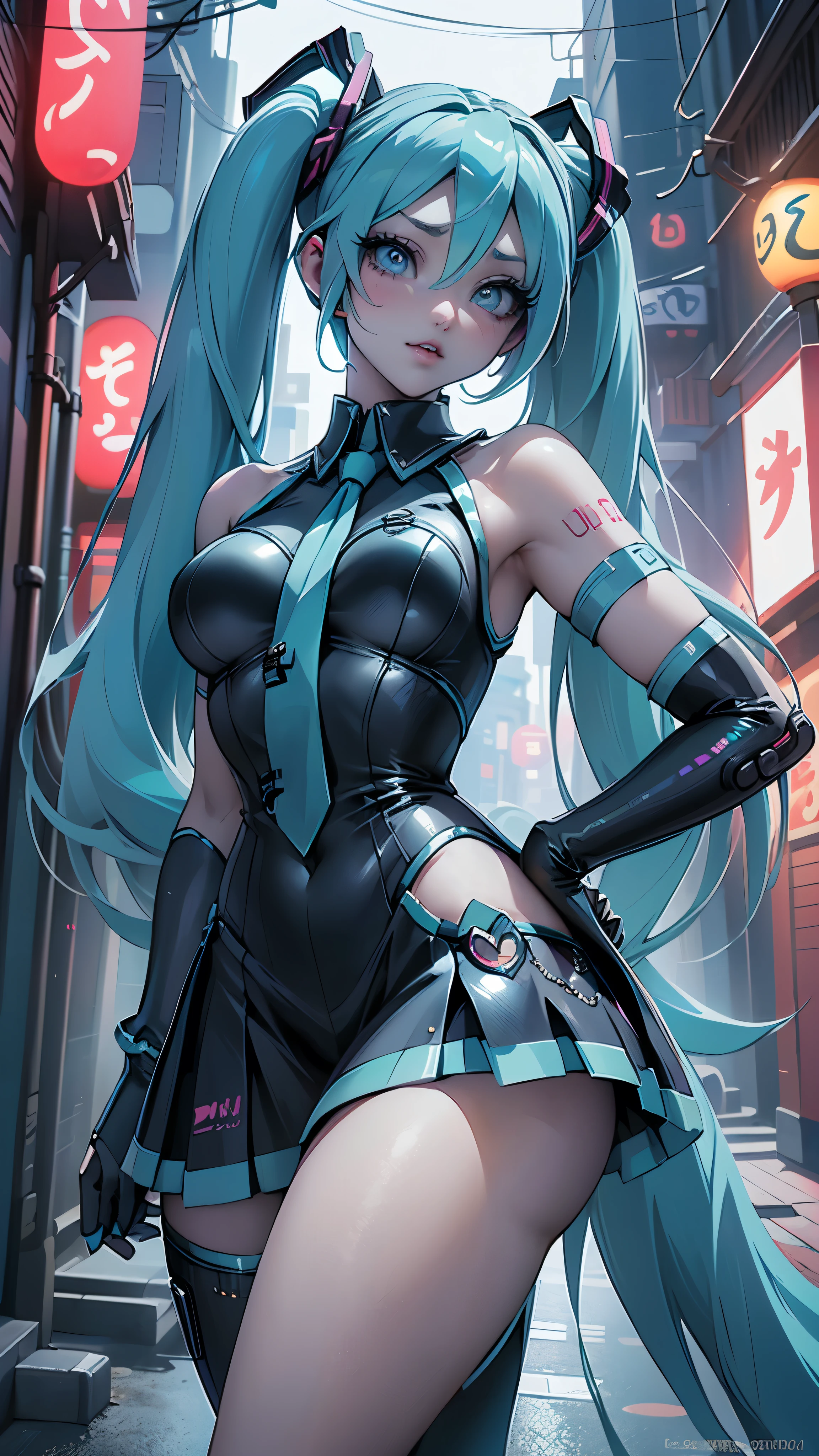 (La melhor qualidade,A high resolution,Ultra - detalhado,real),Ariana Grande, chica cosplay de anime, cosplay de anime, (Hatsune MikuCosplay:1.4) , Foto Cosplay, duas caudas brancas_Luvas, cosplay, lindo anime waifu con un bonito vestido, garota de anime com cabelo comprido, deusa dos animes, Cosplay elegante e glamoroso, garota de anime vestida de empregadaMais detalhado 8K.motor irreal:1.4,Ultra HD,La melhor qualidade:1.4, Fotorrealista:1.4, textura da pele:1.4, Obra-prima:1.8,obra-prima, melhor qualidade,objeto Objeto], (Recursos faciais detalhados:1.3),(The correct proportions),(lindos olhos azuis),  (pose vaquero), ,( ciberpunk 2.1), (kawaii locker room :1.4), (dedos detalhados :1.4), (anatomia perfeita), (Tokyo night alley background:1.4) 