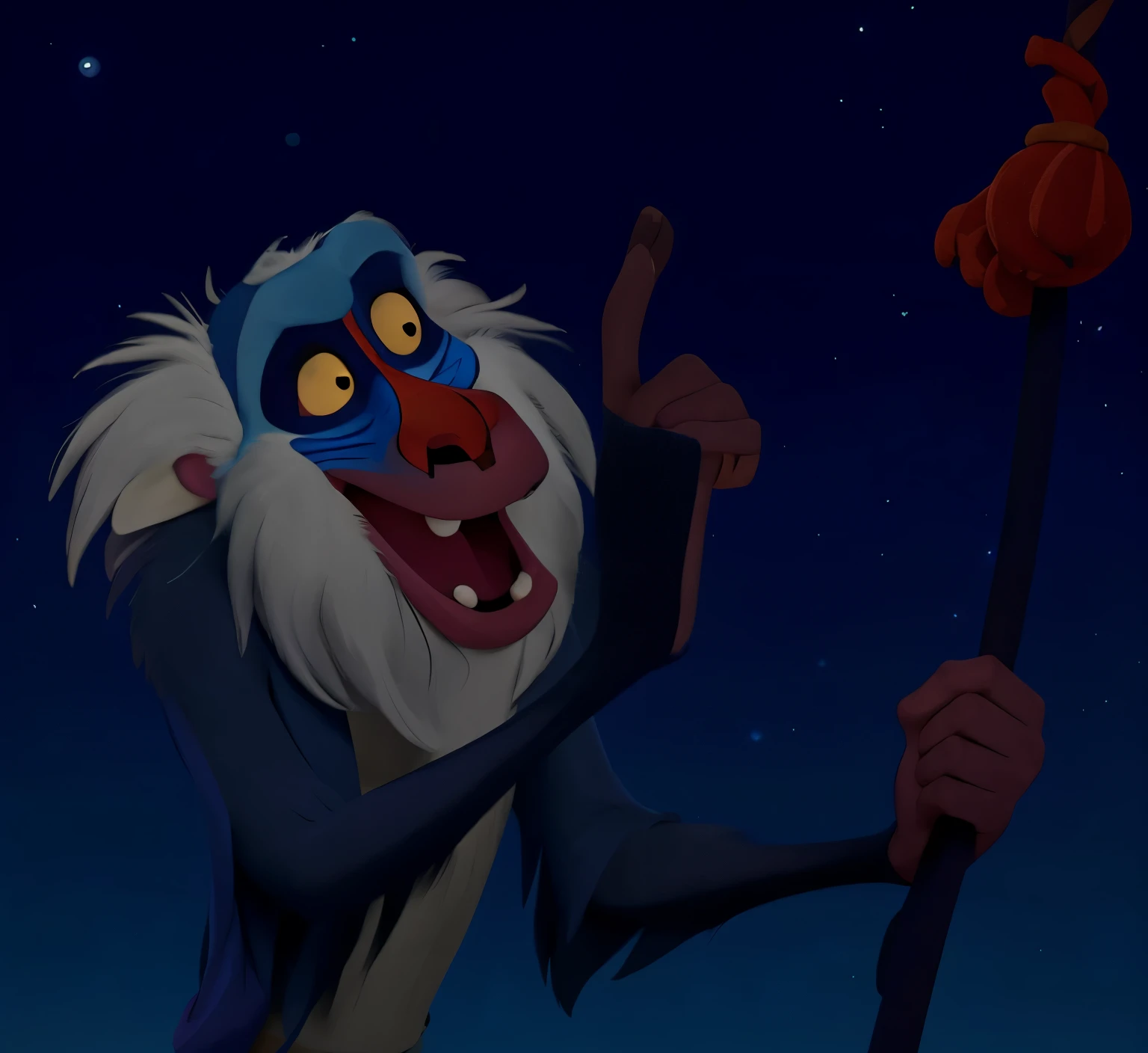 Poster no estilo disney pixar. Rafiki estilo disney pixar, alta qualidade, melhor qualidade