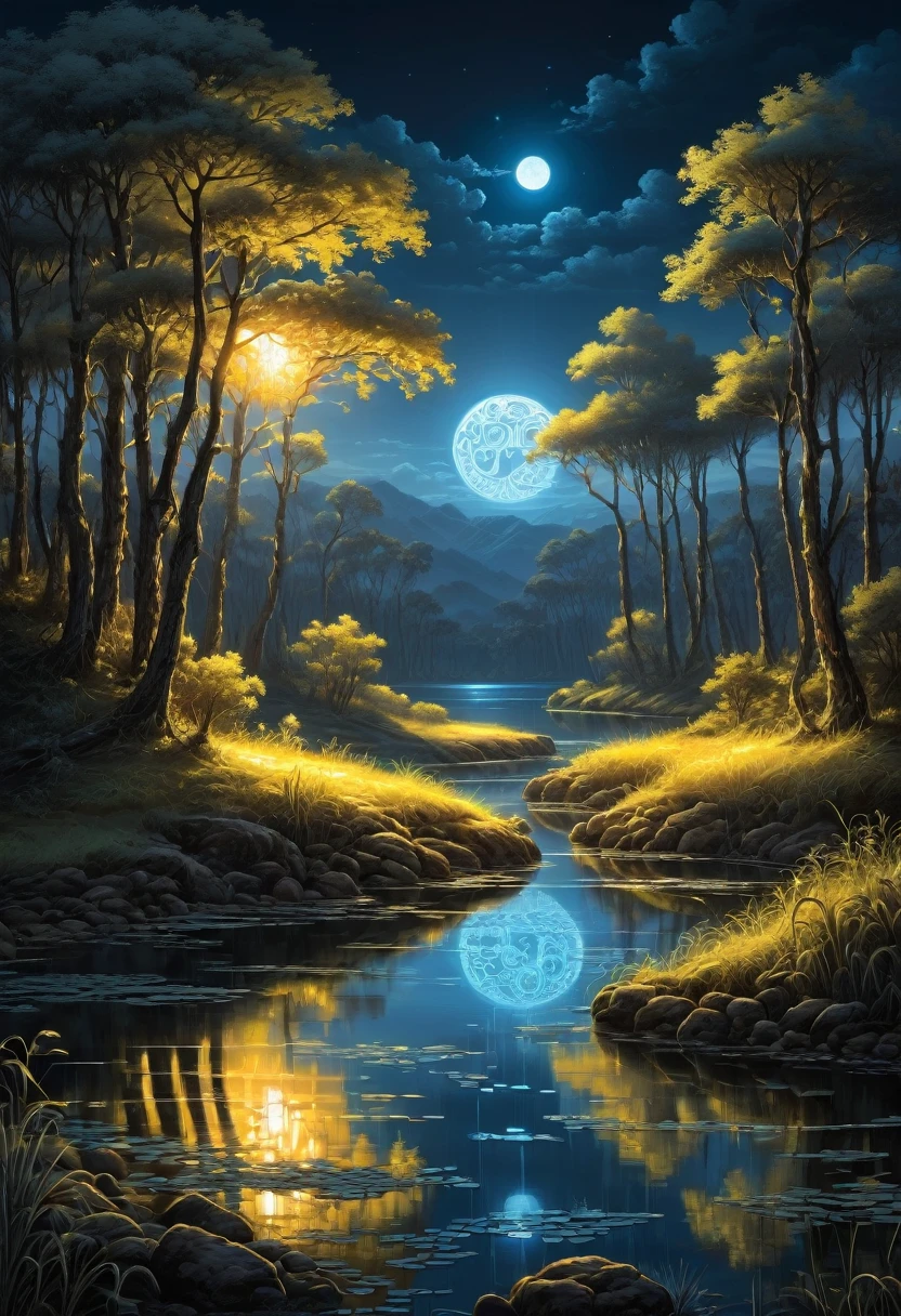 Marsh, Light Painting, ASCII Art, (masterpiece, best quality, Professional, perfect composition, very aesthetic, absurdres, ultra-detailed, intricate details:1.3)