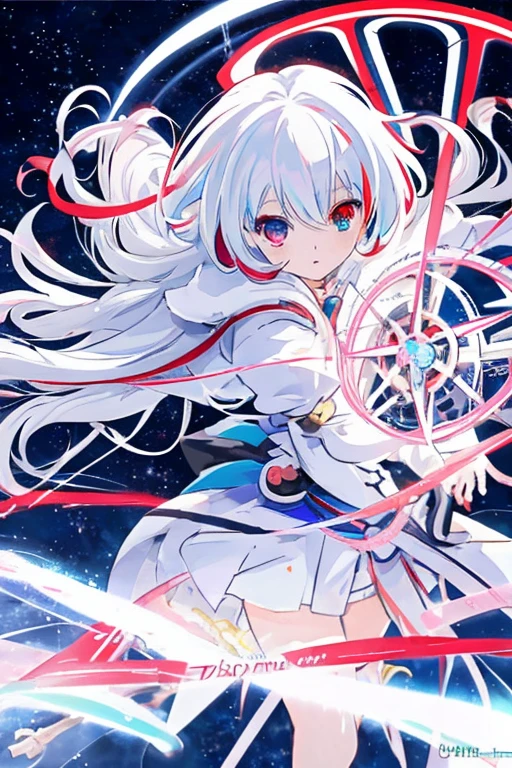 anime girl with long white hair holding a ice sword, ice magic circle, best anime 4k konachan wallpaper, white haired deity, zerochan art, anime art wallpaper 8 k, anime style 4 k, ufotable art style, detailed key anime art, anime art wallpaper 4 k, anime art wallpaper 4k, ryuko matoi, white haired, anime wallaper, (((heterochromia, blue and red eyes)))