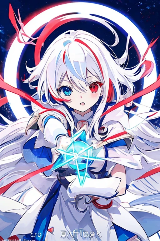 anime girl with long white hair holding a ice sword, ice magic circle, best anime 4k konachan wallpaper, white haired deity, zerochan art, anime art wallpaper 8 k, anime style 4 k, ufotable art style, detailed key anime art, anime art wallpaper 4 k, anime art wallpaper 4k, ryuko matoi, white haired, anime wallaper, (((heterochromia, blue and red eyes)))