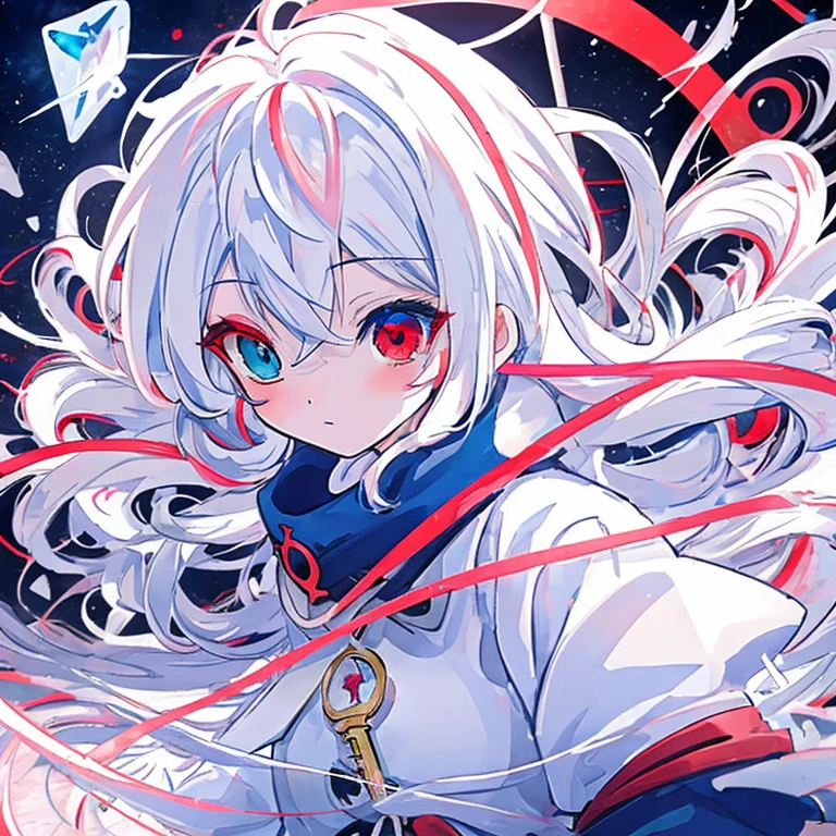 anime girl with long white hair holding a ice sword, ice magic circle, best anime 4k konachan wallpaper, white haired deity, zerochan art, anime art wallpaper 8 k, anime style 4 k, ufotable art style, detailed key anime art, anime art wallpaper 4 k, anime art wallpaper 4k, ryuko matoi, white haired, anime wallaper, (((heterochromia, blue and red eyes)))