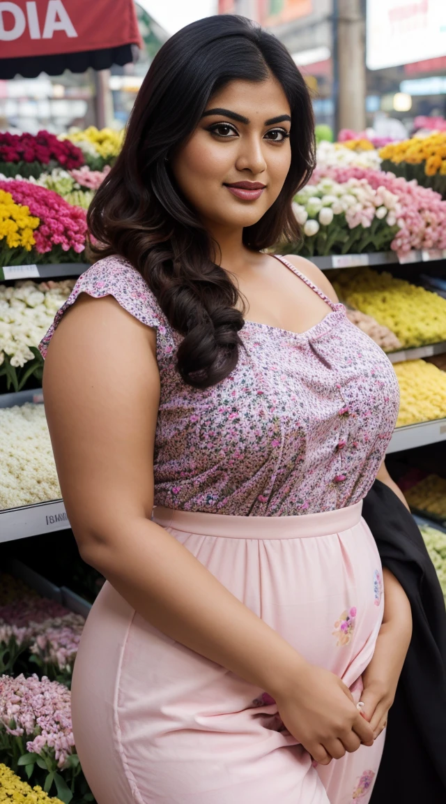 monali thakur Indian beautiful actress curvy plus size hour glass bulky figure woman, closeup camera view, wearing Plus Size Women's Floral Print V-Neck Short Sleeve T-Shirt
SKU: sz2312160806031033
GBP£8.99
GBP£11.49
-22%
Including VAT
Color: Hot Pink, different style hairstyle, bright eyes, thin eyebrows, fair skin, blushing cheeks, prefect head to toe view, full body view, Urban Graffiti Wall: A colorful graffiti wall with street art, murals, and urban expression. smile face, black hair, Indian face, perfect skin tone light, ultra realistic skin texture