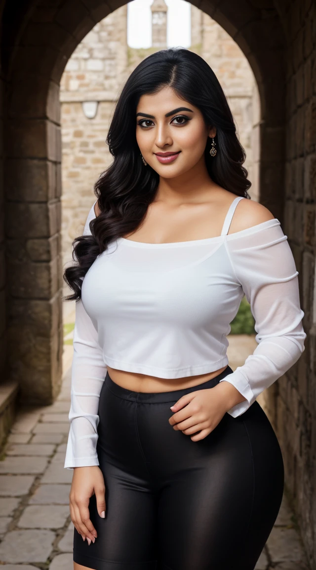 Anushka Shetty, curvy, British, 20s, catholic nun, smile