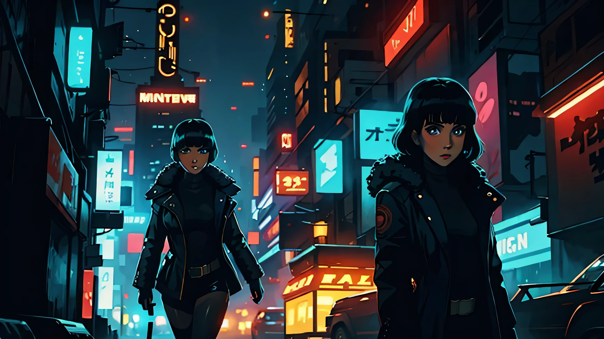 Blade Runner's city is a dystopian metropolis doused in neon and acid rain. Gloomy skyscrapers and holographic advertisements contrast with the decay of dark alleys. The atmosphere is oppressive, with a feeling of loneliness and hopelessness permeating the labyrinthine streets.