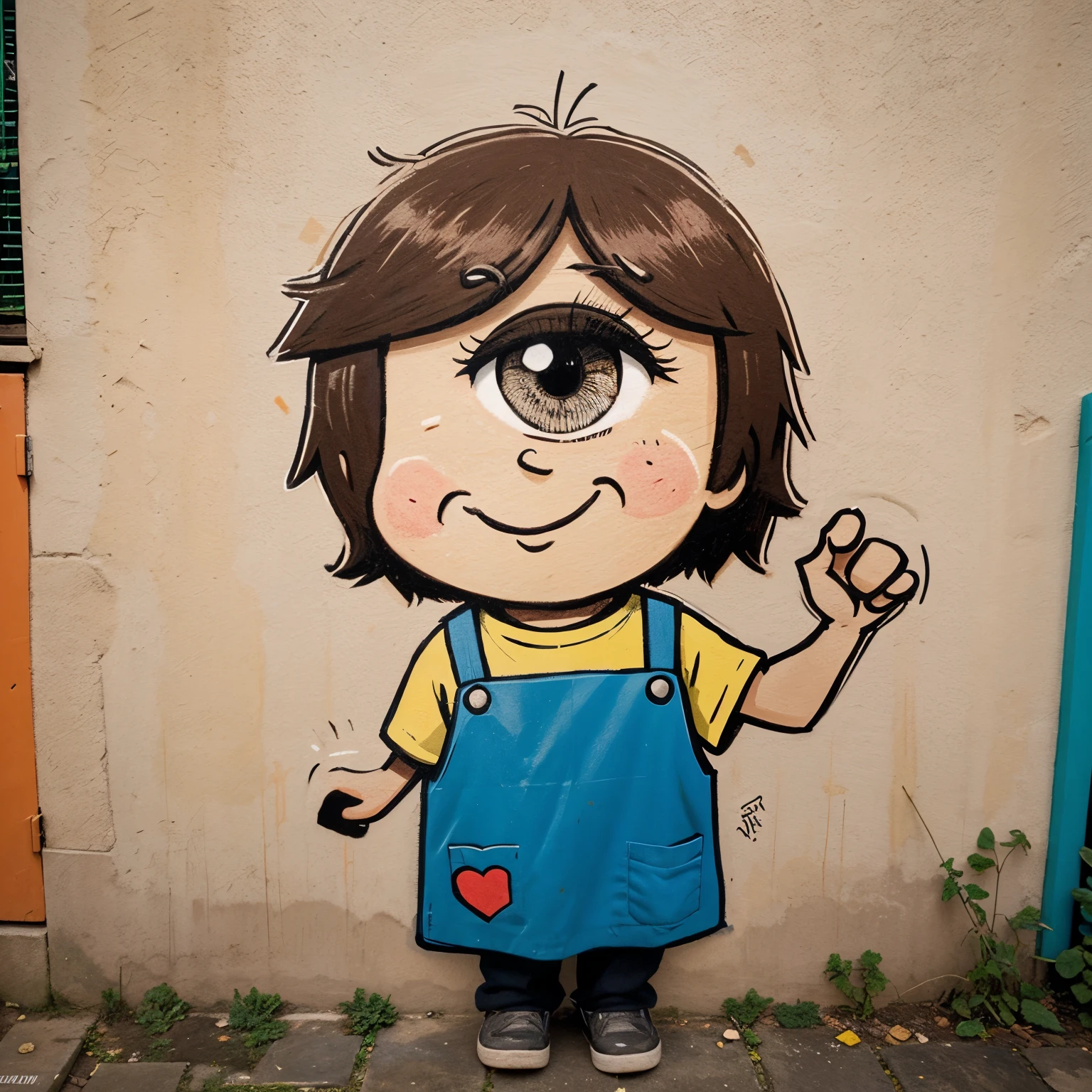 Muro de rua pixado escrito "Little hand has no eye"