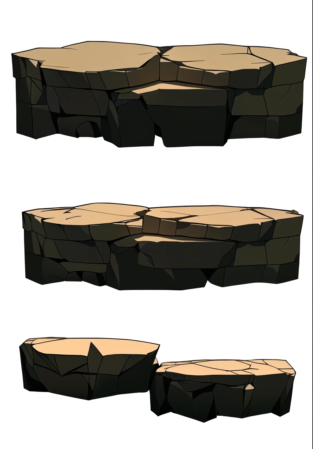 um close de um banco de pedra com uma planta crescendo nele, hard edges arte conceitual, ambiente rochoso, arte conceitual, arte conceitual, 2d arte conceitual, arte conceitual!, cave scenery, arte ambiental, ativo do jogo, Planalto Rochoso, arte de fundo, design de ambiente, conceito de meio ambiente, multiple counting, 2d ativo do jogo, arte conceituals, arte ambientale conceitual, parede da caverna
