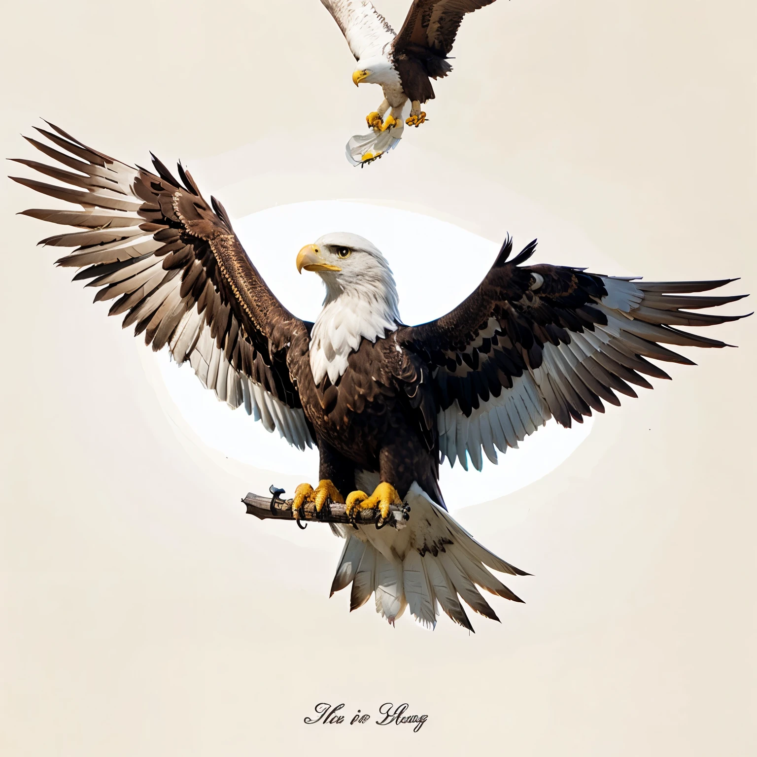 Eagle drawing multicolour