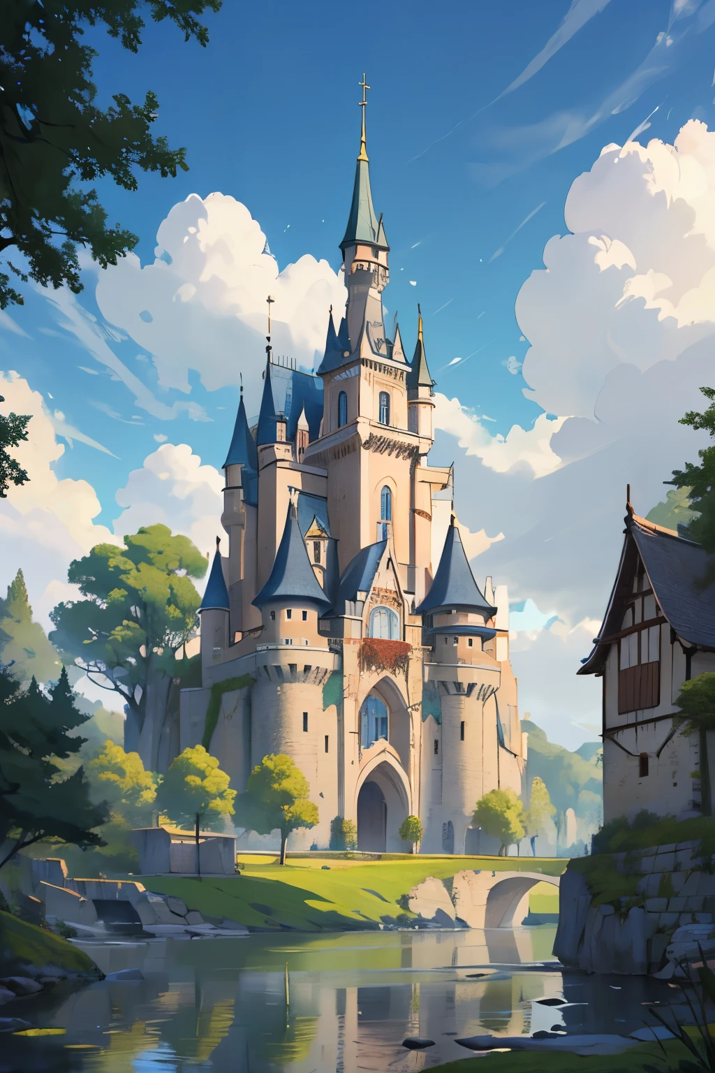 Wallpaper off Castle medieval, cartoon art