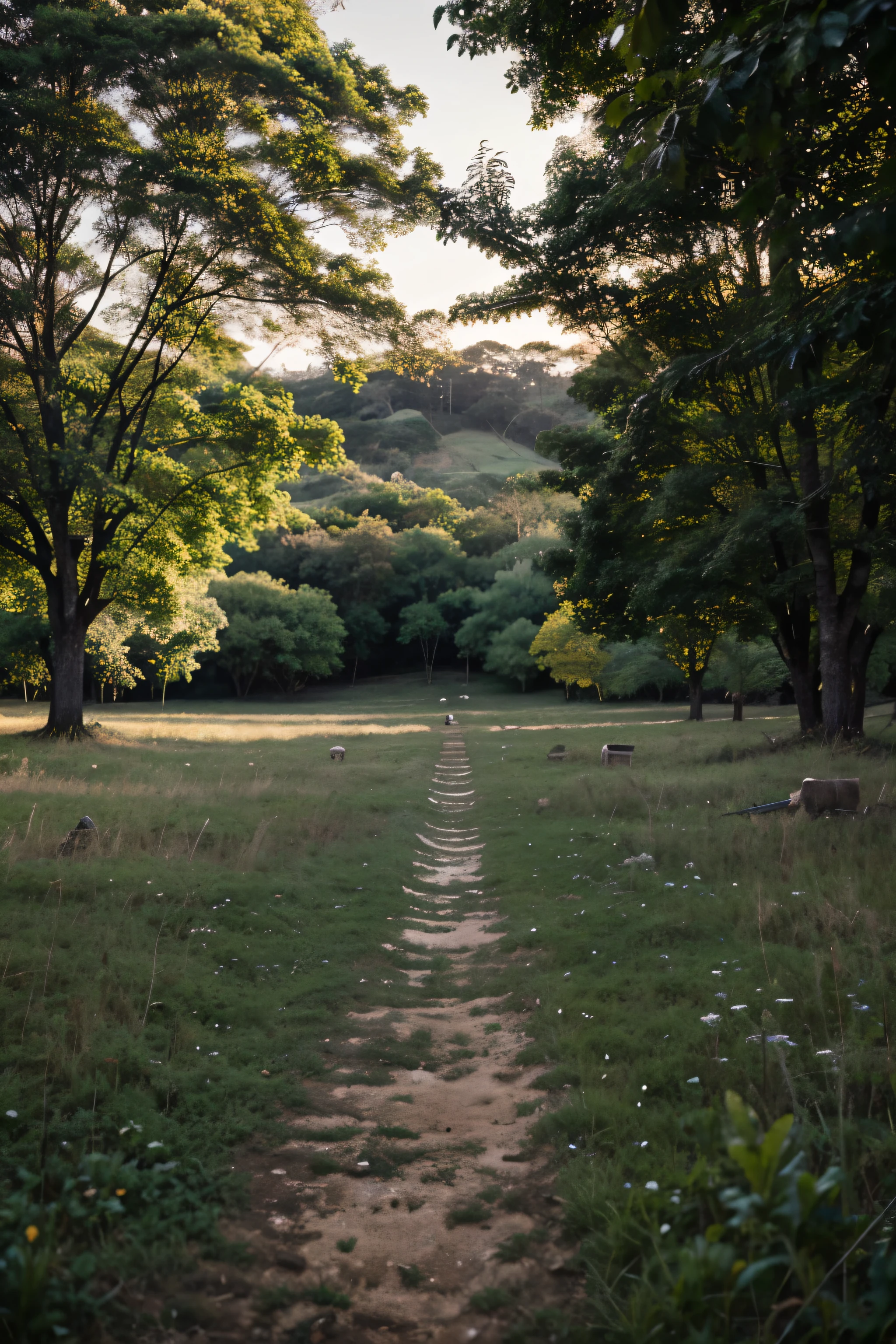 crie uma imagem de um campo aberto