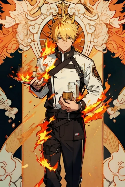 Epic, Wallpaper, Male, blond, Burning Wappon