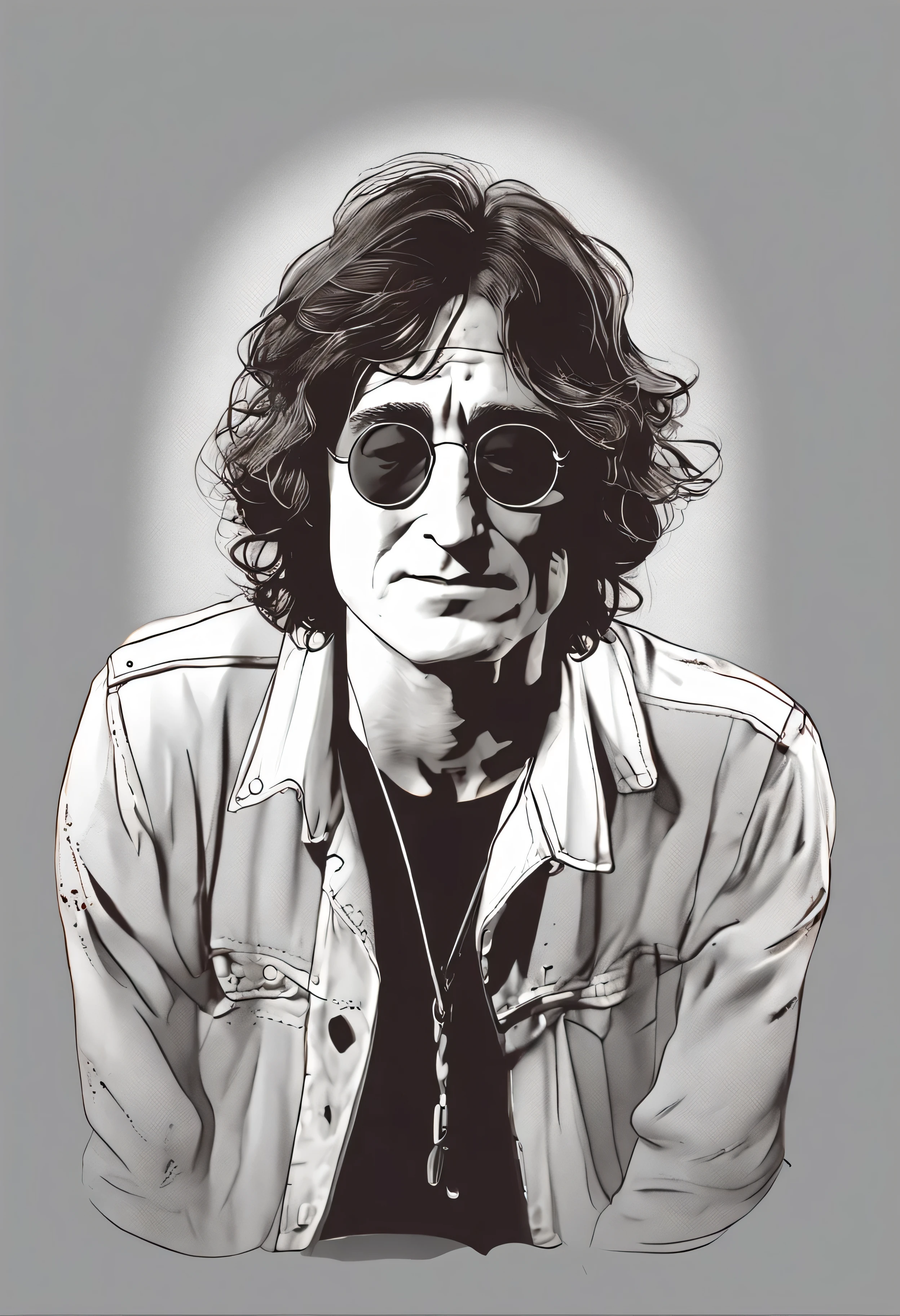 Jovem louco chorando John Lennon, tears, retrato, full body visible, Alinhar centro, ghibli studio style, roupa fofa,sem fundo, Sombreamento Suave, 8k, 。.3D, engenharia irreal 5