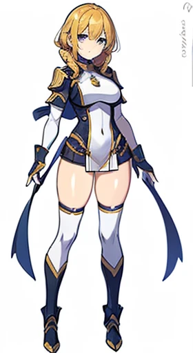 (((Best Quality))) , ((full body)), female, reference sheet, solo, (white background), Knights of the Zodiac girl,