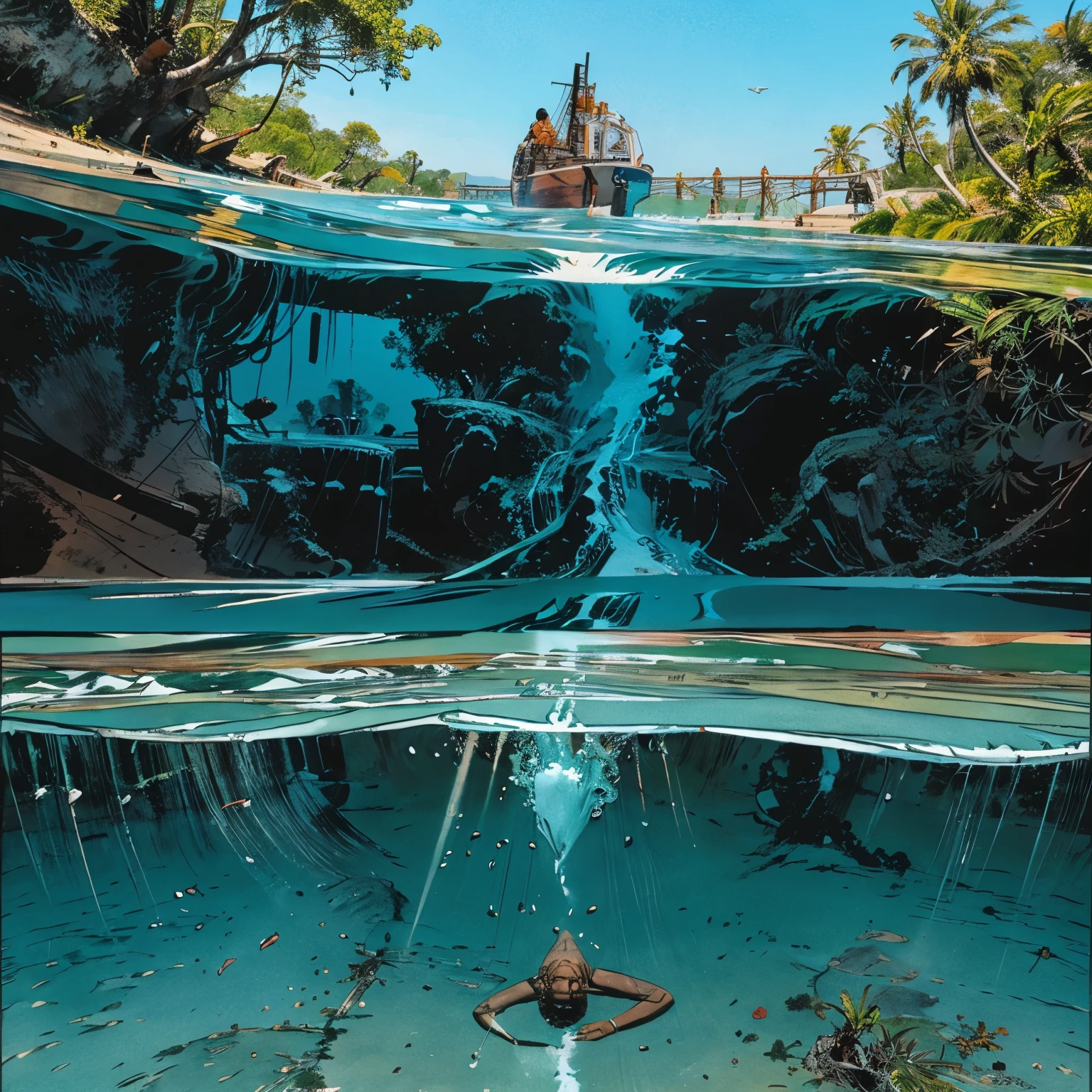 Create a comic about tlacol saving its waters from pollution