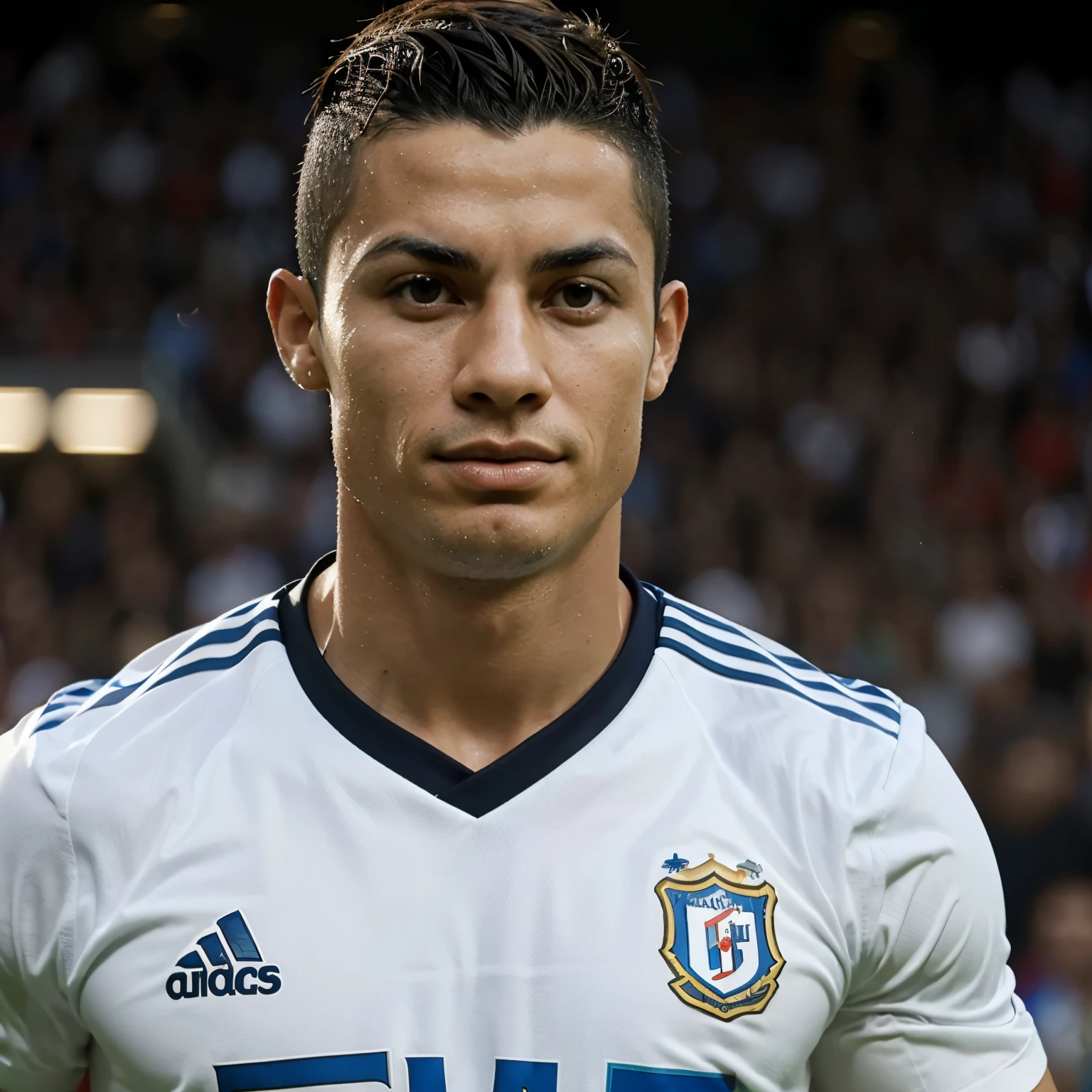 Panqueque caricaturesco con la polera de Cristiano Ronaldo 