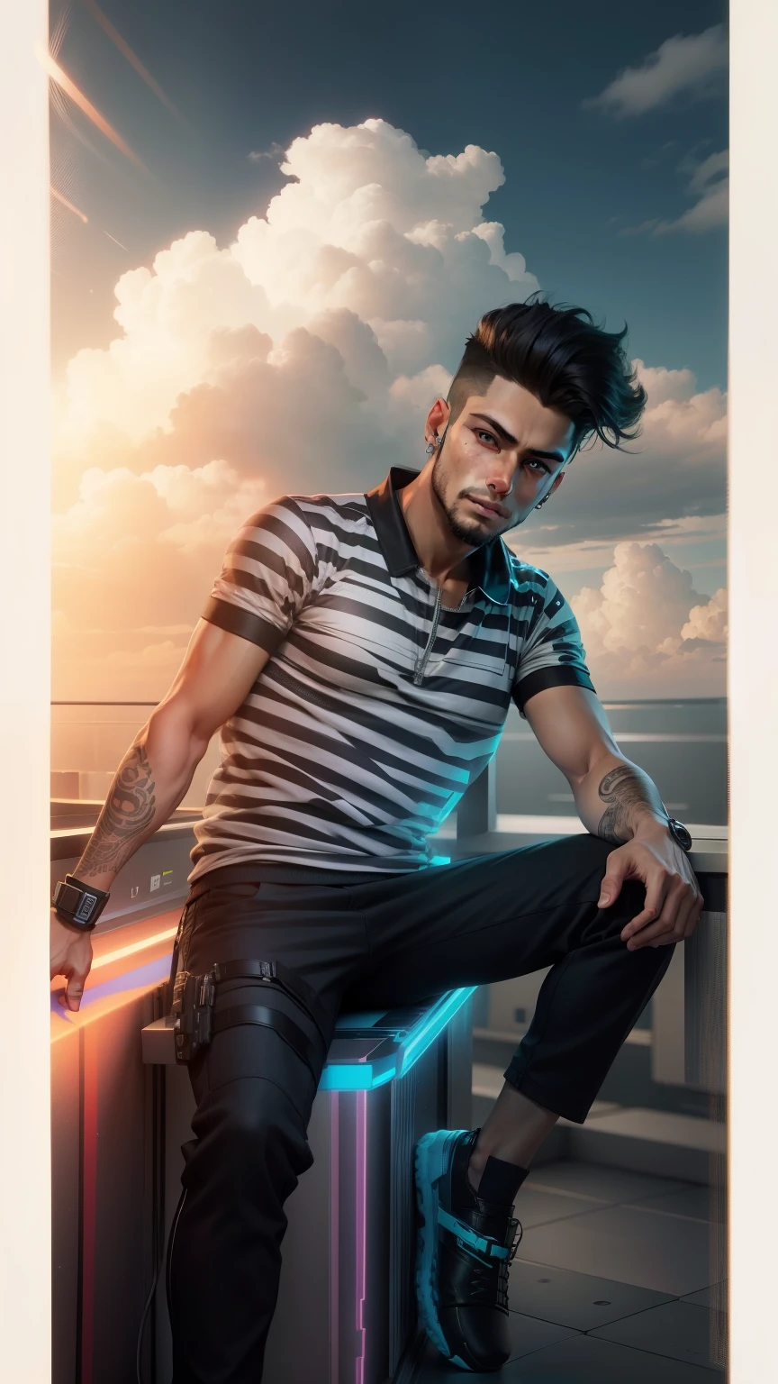 Change background cyber handsome hacker boy, realistic face,8k ultra realistic,