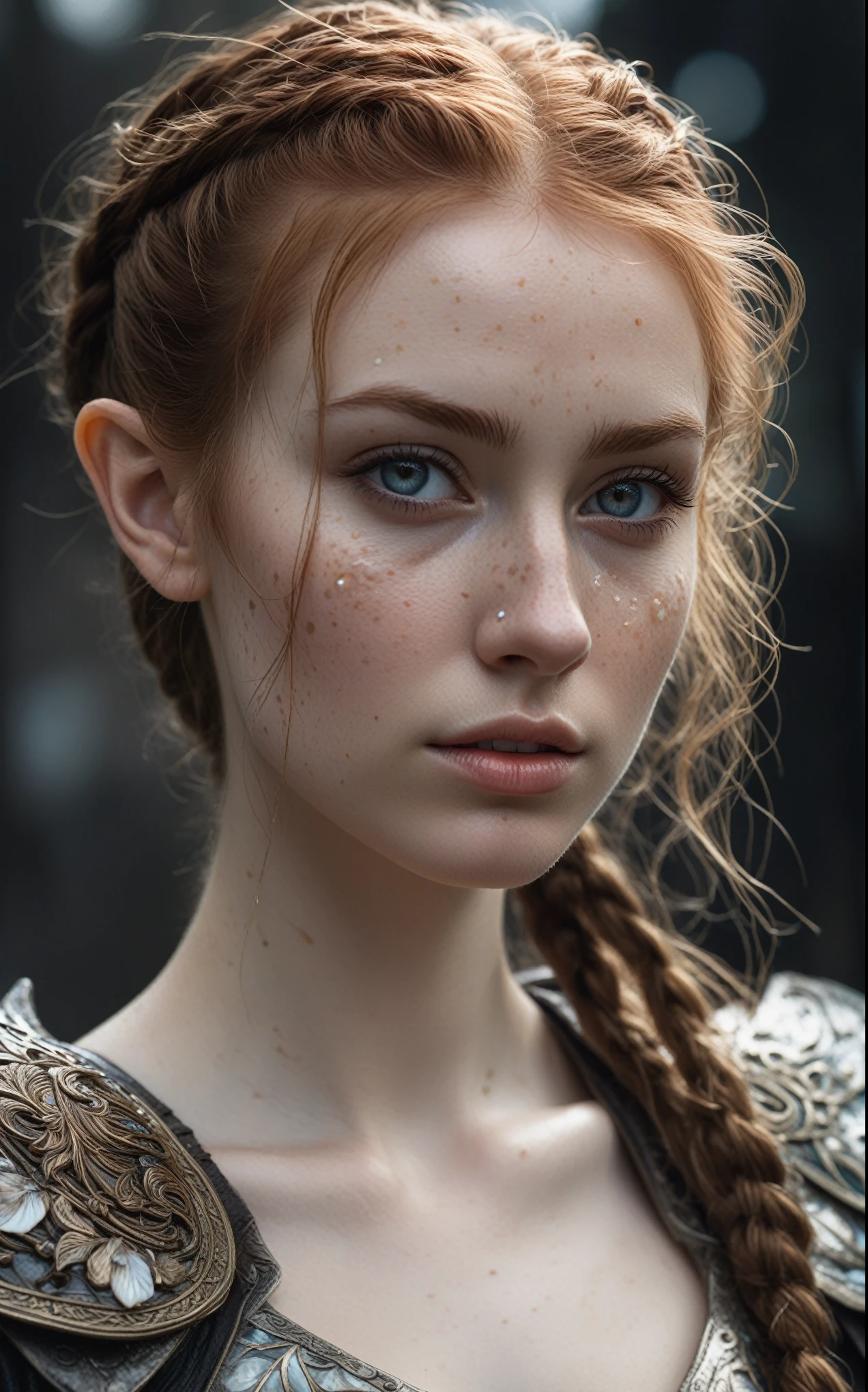 Armenian,slightly ginger, pale elf,a lot of freckles, nose it piercing,humid hair, sportwear,elf city,extremely detailed,full body shot,masterpiece,intricate details,faded, eyes extremely detailed,full-body-shot,Cinematic,Muted colors, Technicolor,natural skin textures, hyper realisitic, hyper detailed,Extremely detailed,High contrast,Masterpiece,Realistic,Ultra Detailed,mother-of-pearl leather, intricate details,realistic humid skin,extremely intricate,Epic Realistic, Romantic, cinematic style,irina yermolova,Nicola Samori,Wangechi Quality,elf, messy hair,extremely detailed, [night landscape],masterpiece,intricate details,faded,eyes extremely detailed, high detailed eyes,4k resolution,RAW, Nikon Z9
