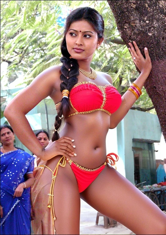 Tamil girl strapless bikini long thick braid hair to the leg only staples bikini