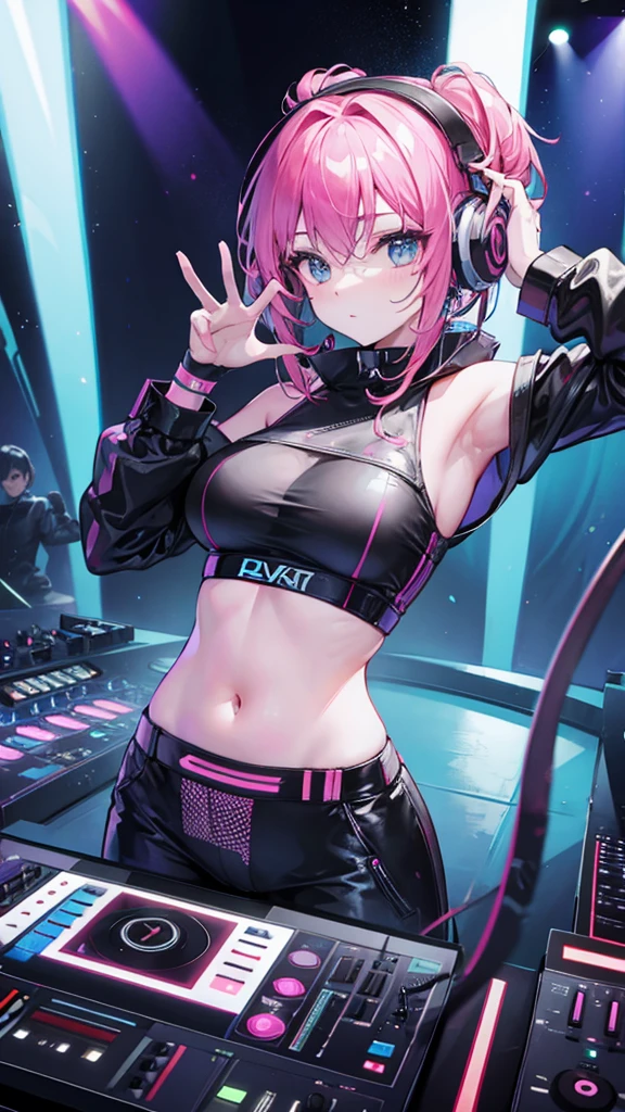 DJ, nightclub, female DJ's figure