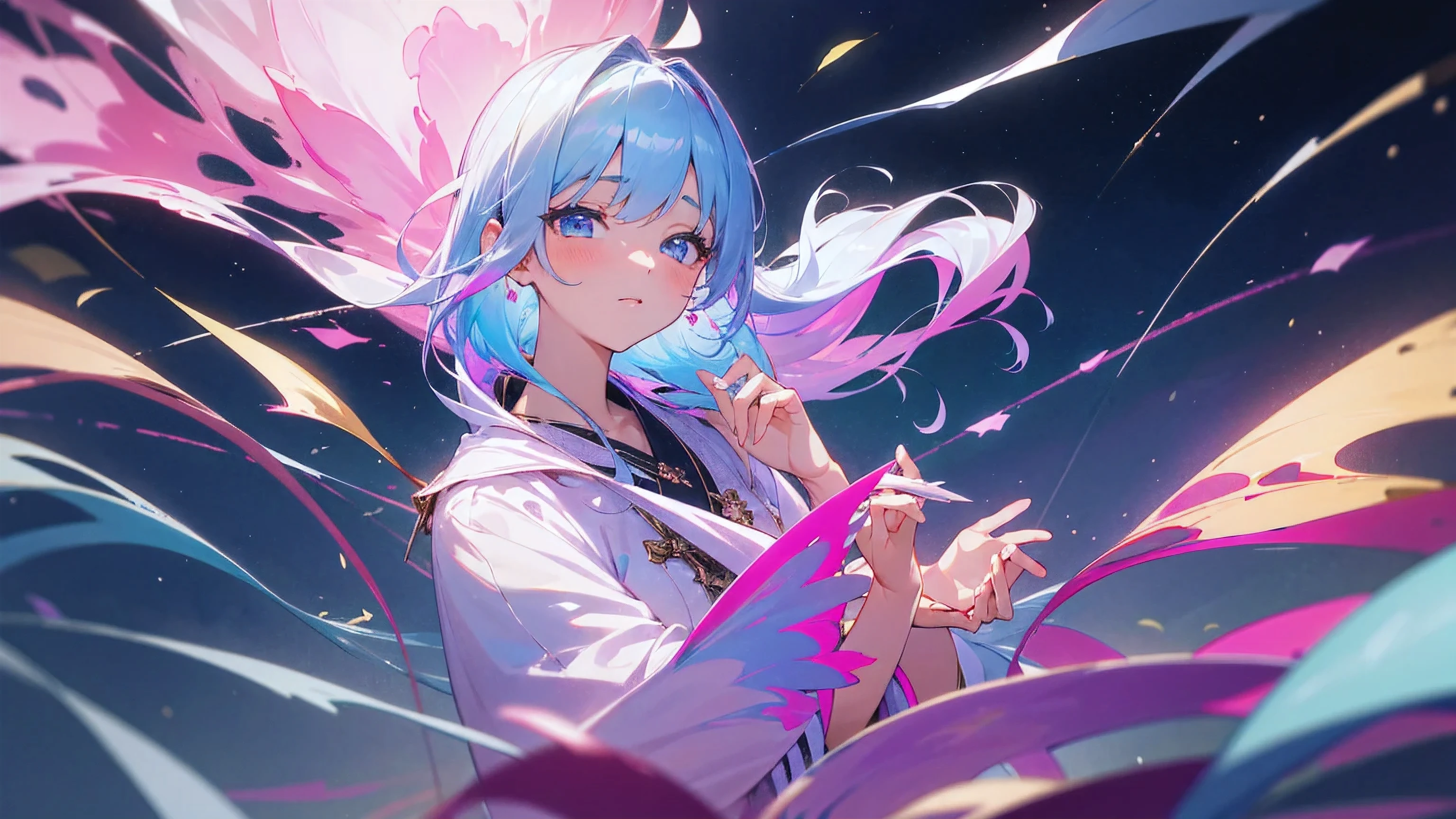 Photorealistic、Highest quality、Highest Resolution、highest quality、8K、Beautiful images、1人のBeautiful woman、Beautiful woman、Beautiful woman、A fantasy and colorful world、Beautiful background、beautiful world、beautiful、Very beautiful、Too beautiful to put into words、Fantastic World、Mysterious World、Fantasy、precious、ephemeral、beautiful、beautiful、colorful、