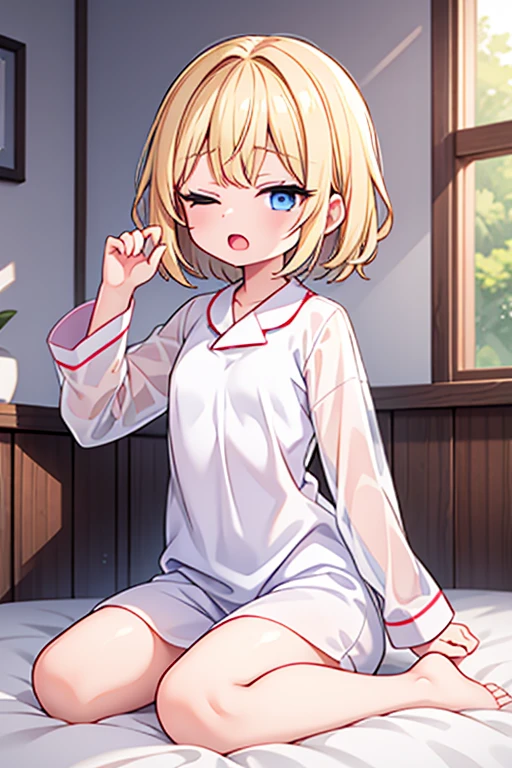 ((highest quality)), ((masterpiece)), (be familiar with), Perfect Face, indoor, Bedroom, Watching the audience,
One woman, Yuigahama Yui,
Open Mouth, Ecstatic expression, blush, smile,
Small breasts, Flat Chest, Young Girl, , , Girl,
Short Hair, Salmon-colored hair, Salmon-colored eyes, Side Pony,
Leg spread,